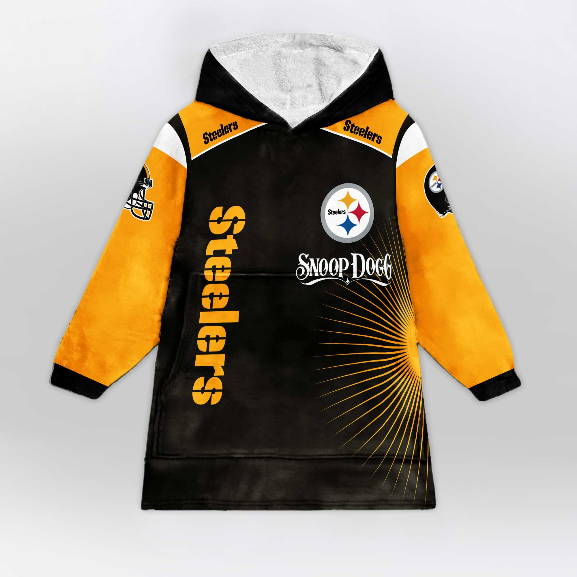 Adult S.D Pittsburgh Football Unisex Blanket Hoodie
