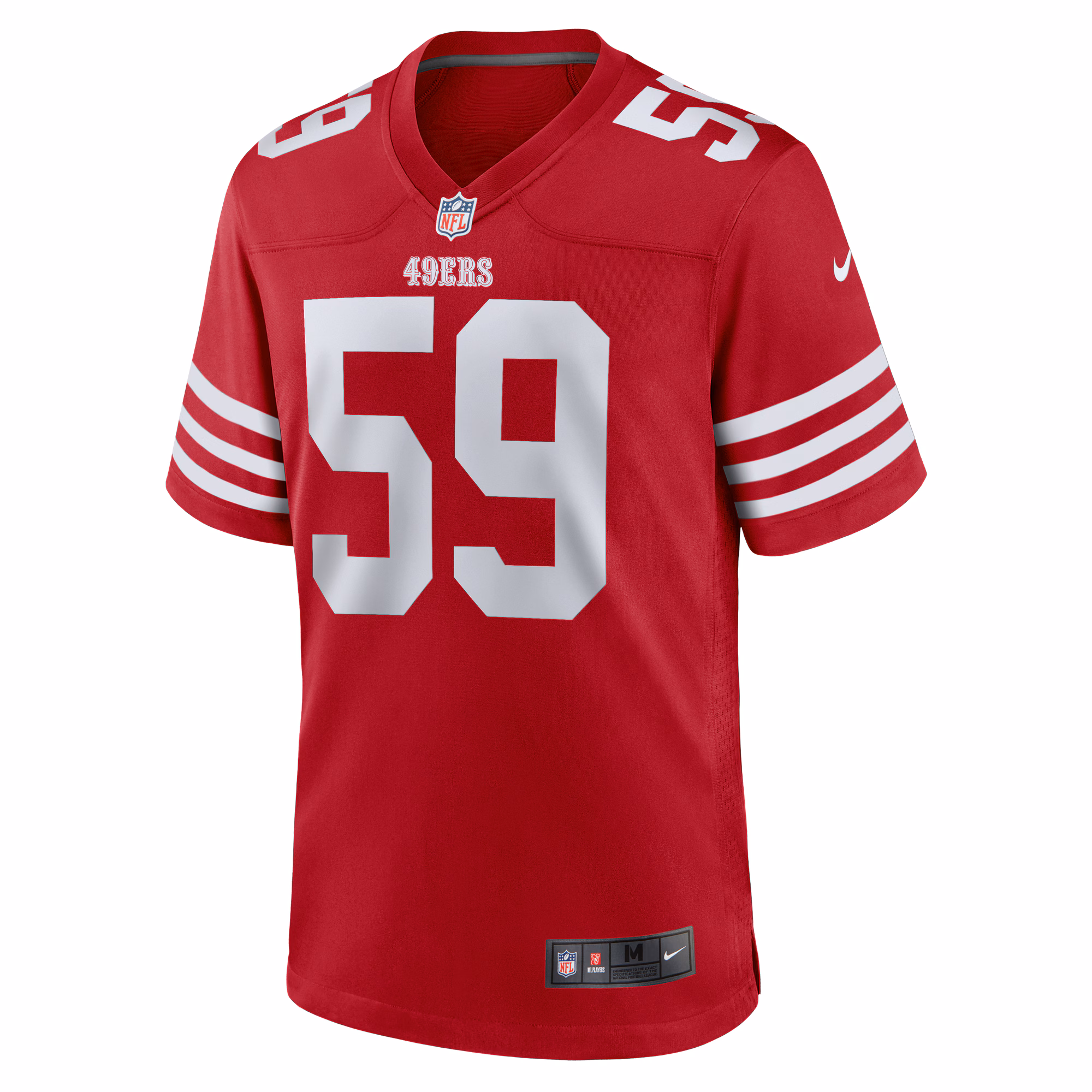 De'Vondre Campbell San Francisco 49ers Team Game Jersey -  Scarlet