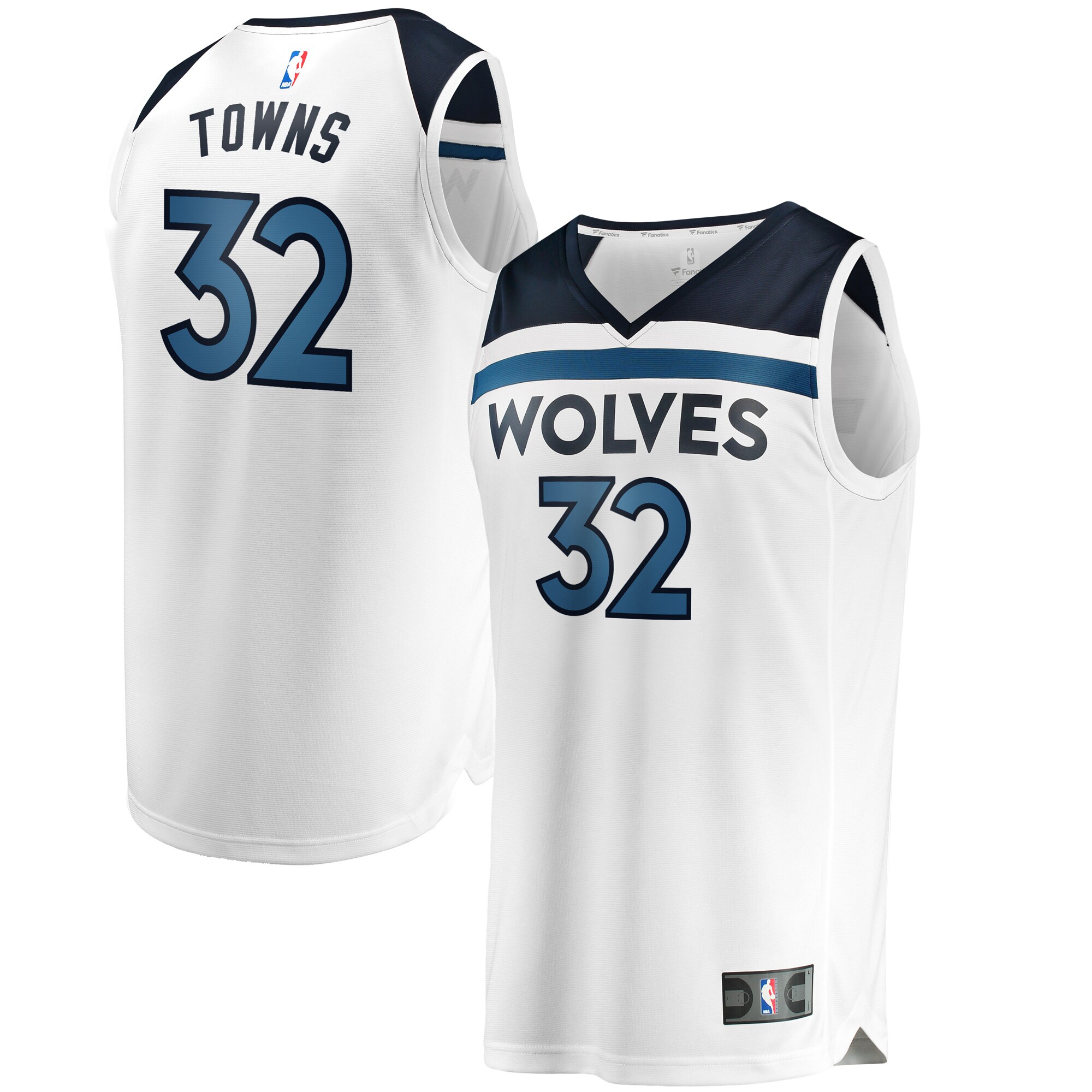 Karl-Anthony Towns Minnesota Timberwolves  Fast Break Replica Jersey White - Association Edition