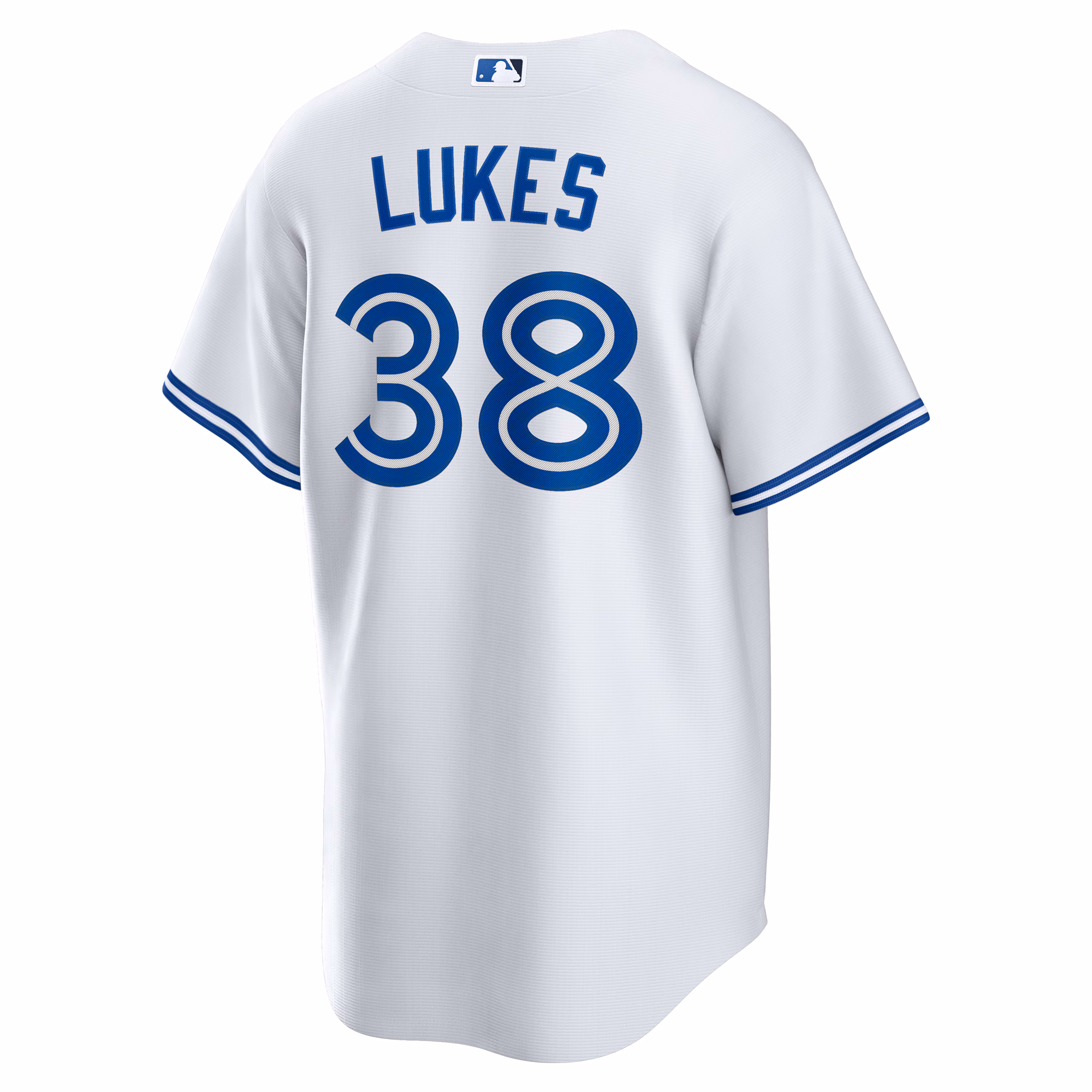 Nathan Lukes #38 Toronto Blue Jays Home Replica Jersey - White