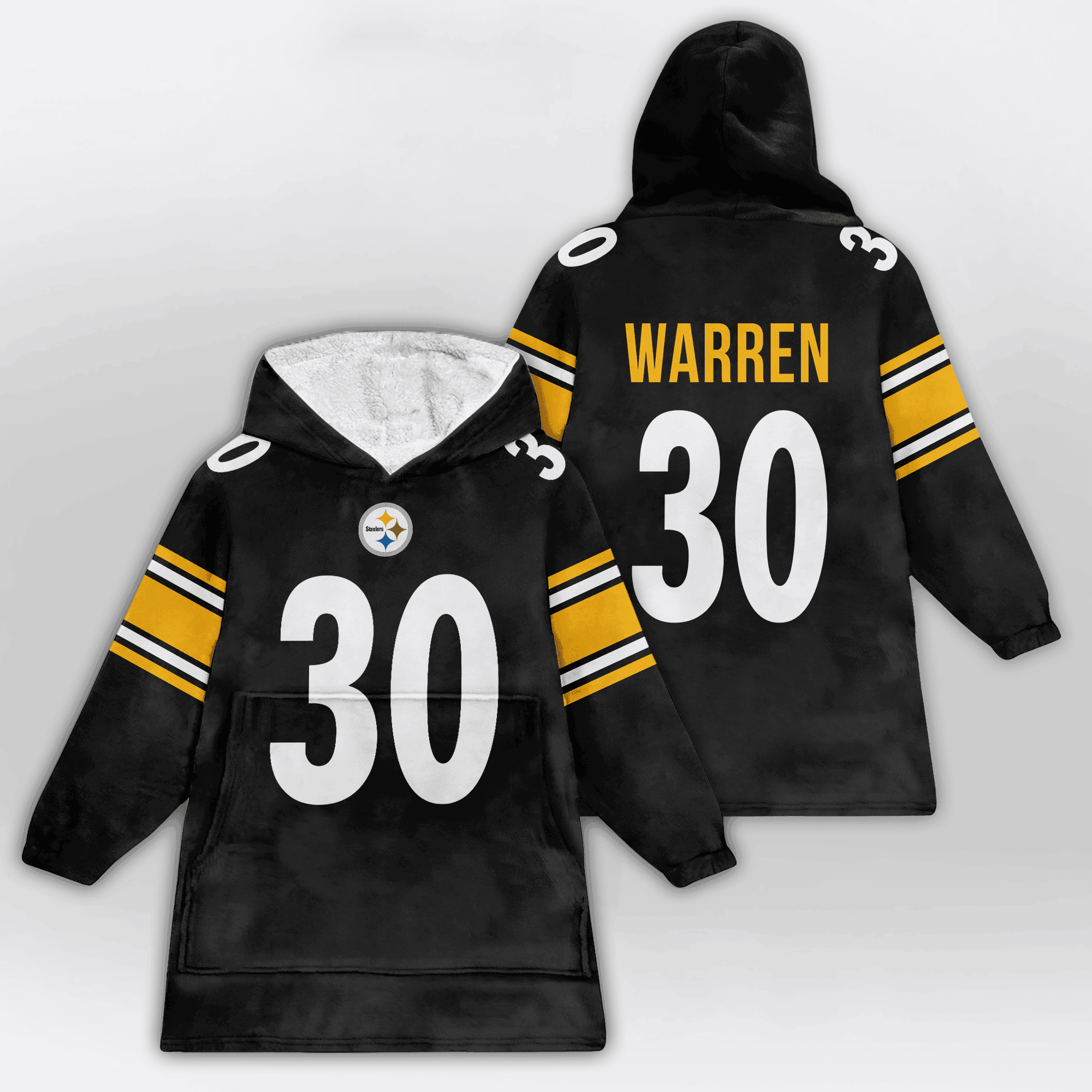 Kid 30 Pittsburgh Football Unisex Blanket Hoodie
