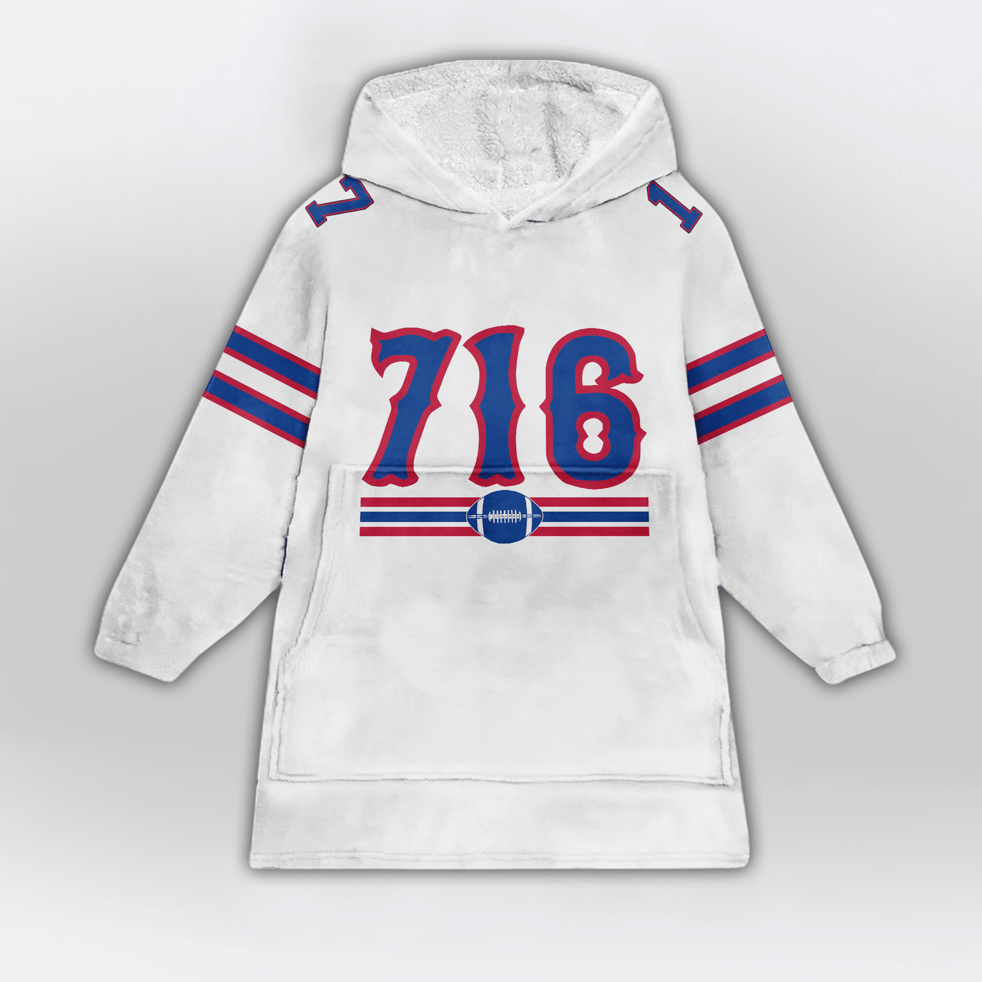 716 Buffalo Football Unisex Blanket Hoodie