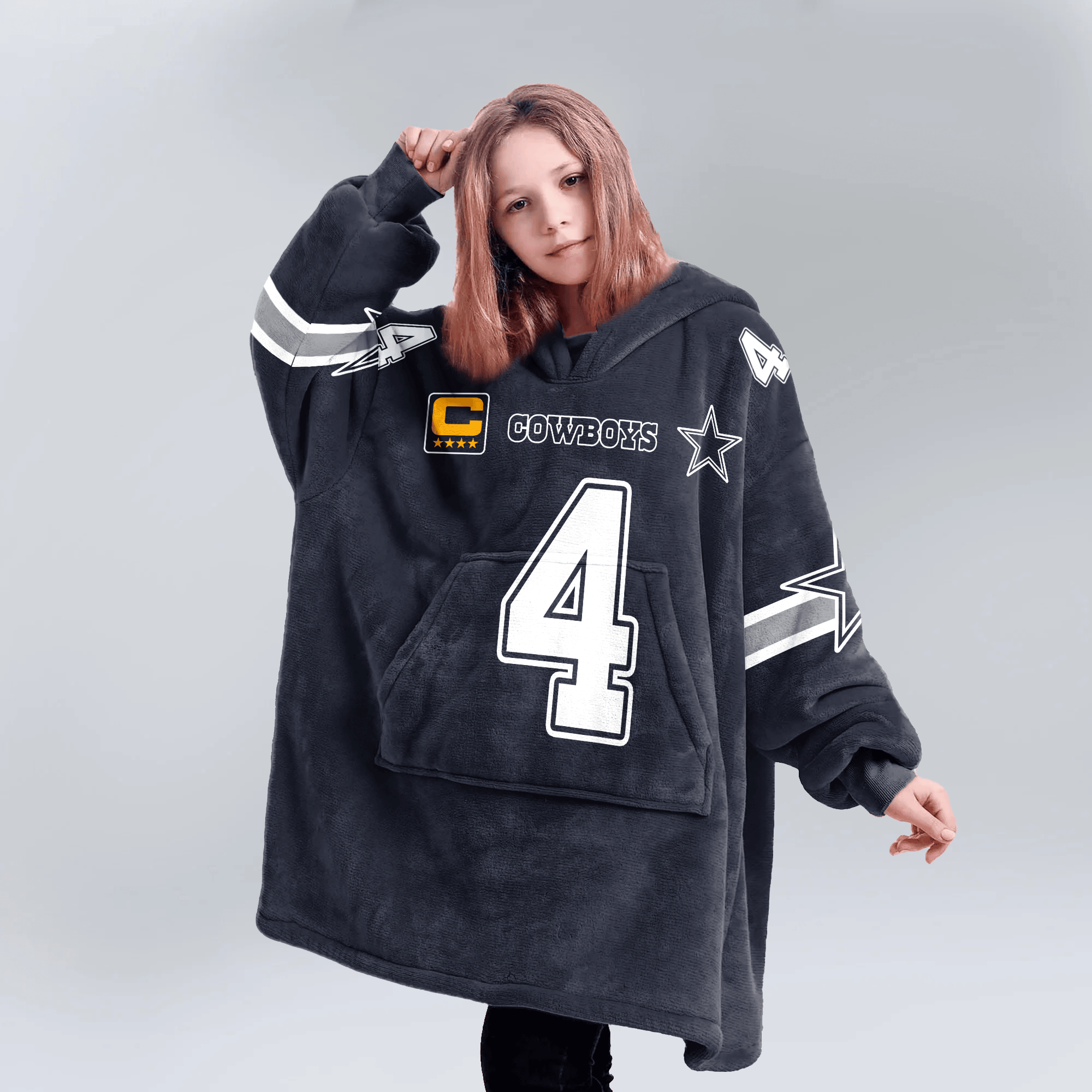 Kid D.P 4 Captain Dallas Football Unisex Blanket Hoodie