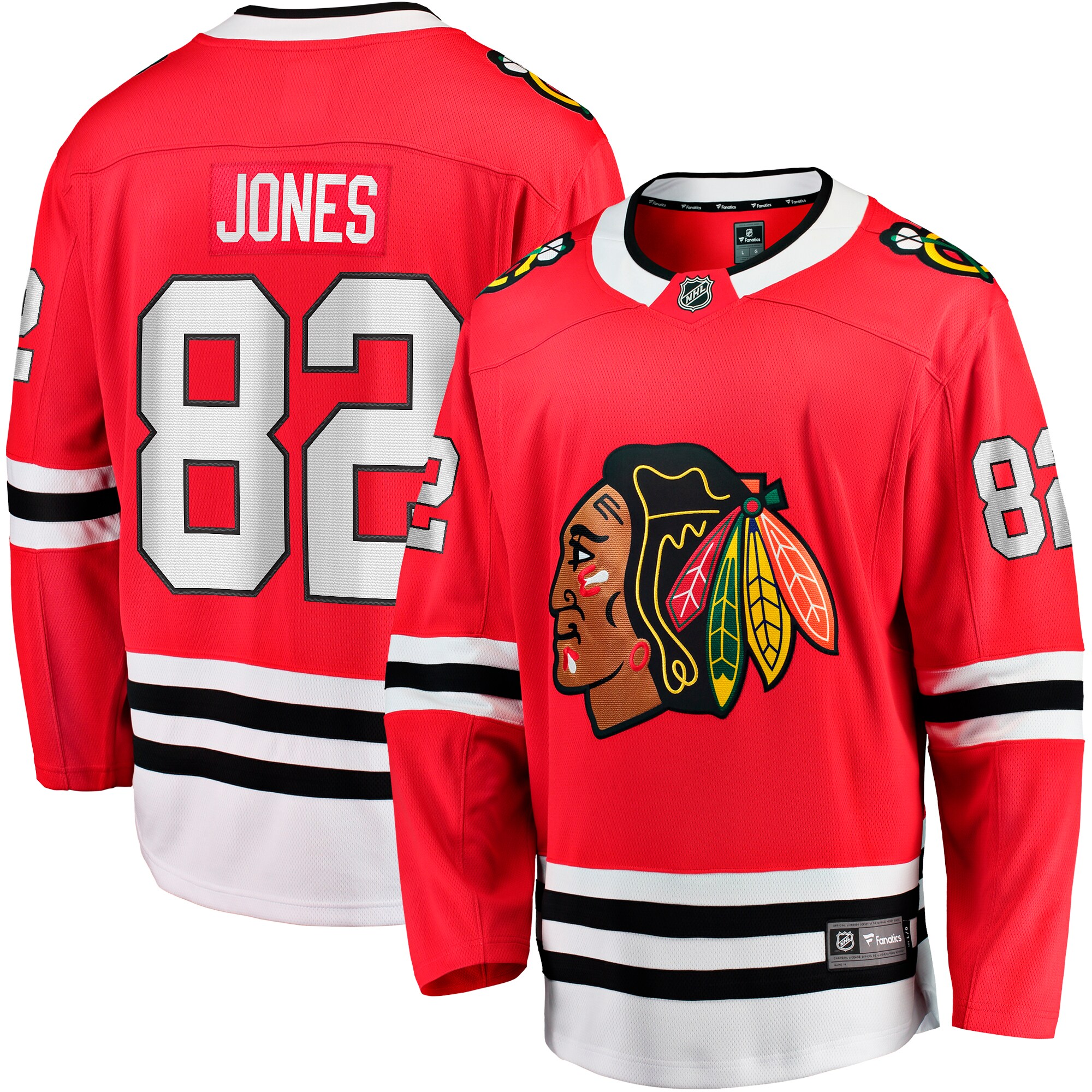 Caleb Jones Chicago Blackhawks Breakaway Player Jersey - Red