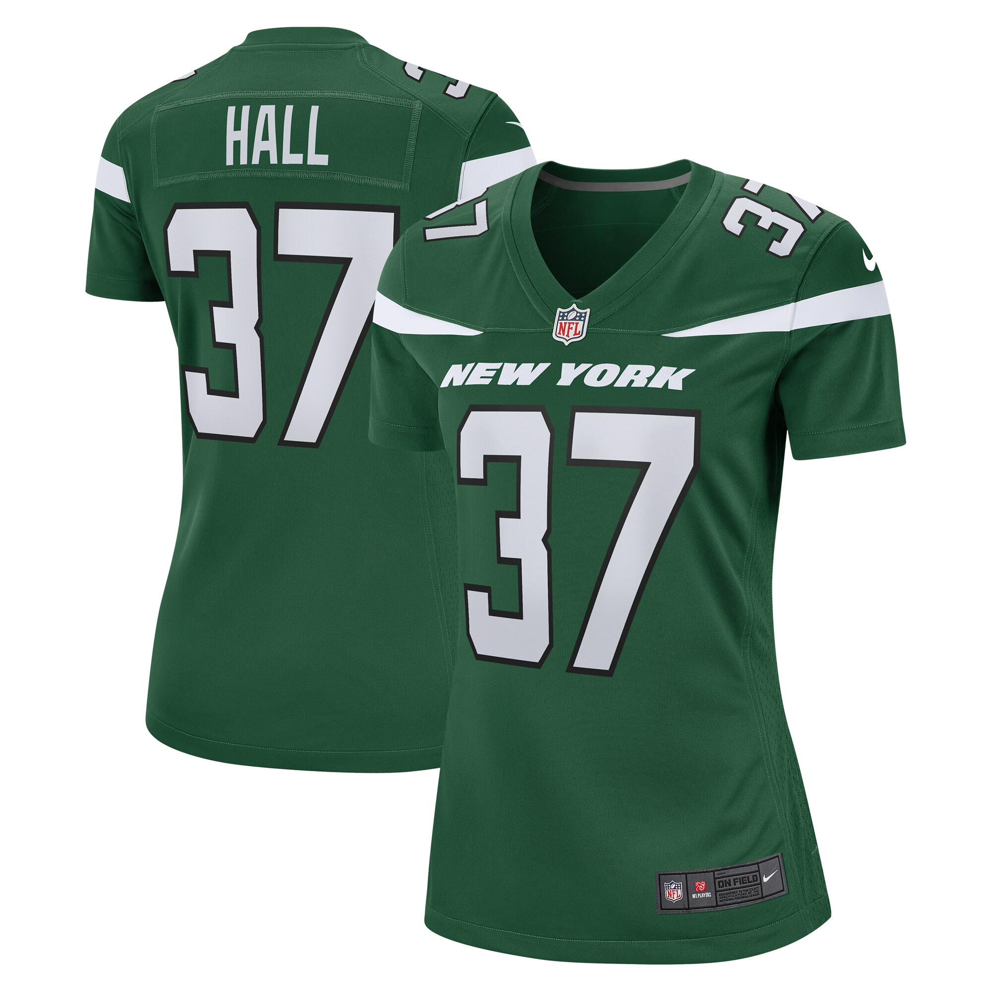 Bryce Hall New York Jets  Women's Game Jersey - Gotham Green