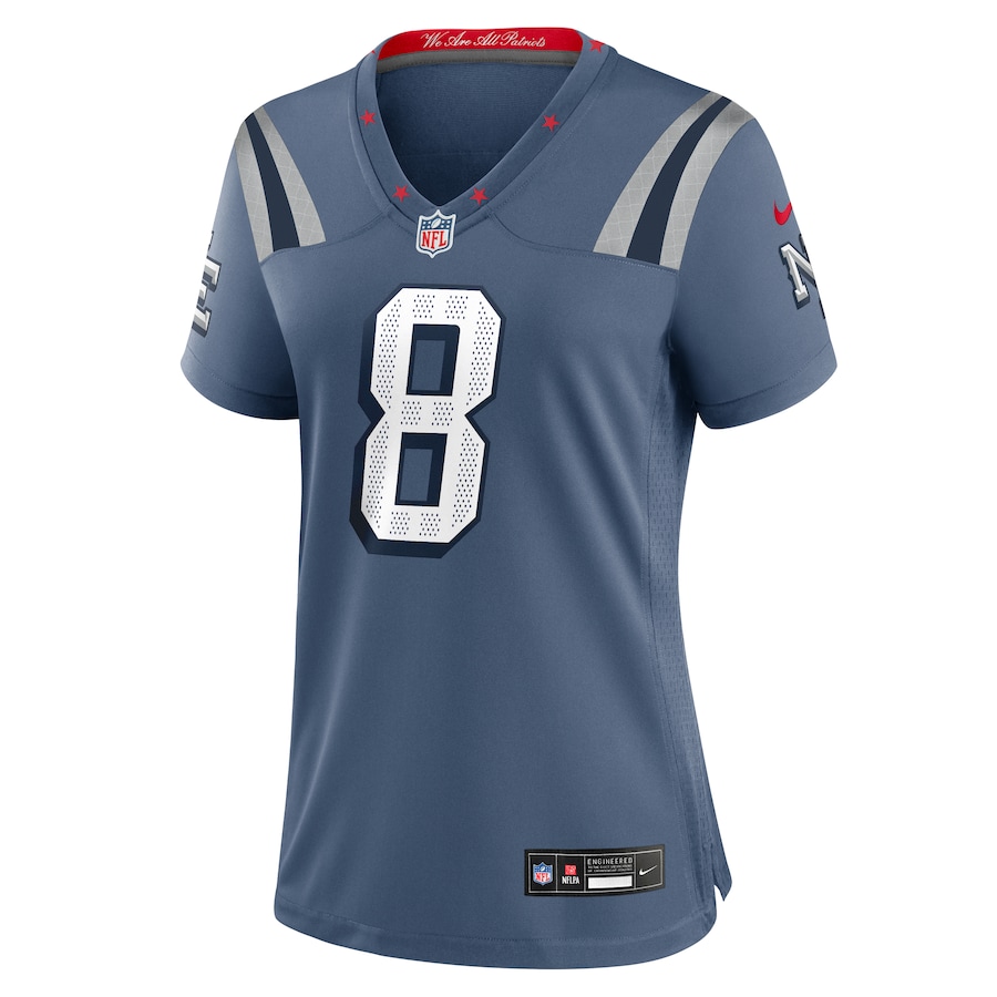 Stefon Diggs #8 New England Patriots Women's 2025 Rivalries Collection Game Jersey - Storm Blue