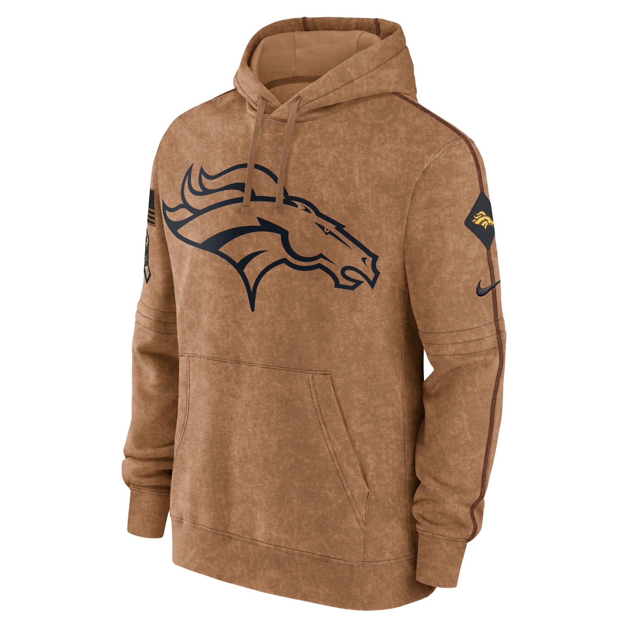 Denver Broncos  2023 Salute To Service Club Pullover Hoodie - Brown