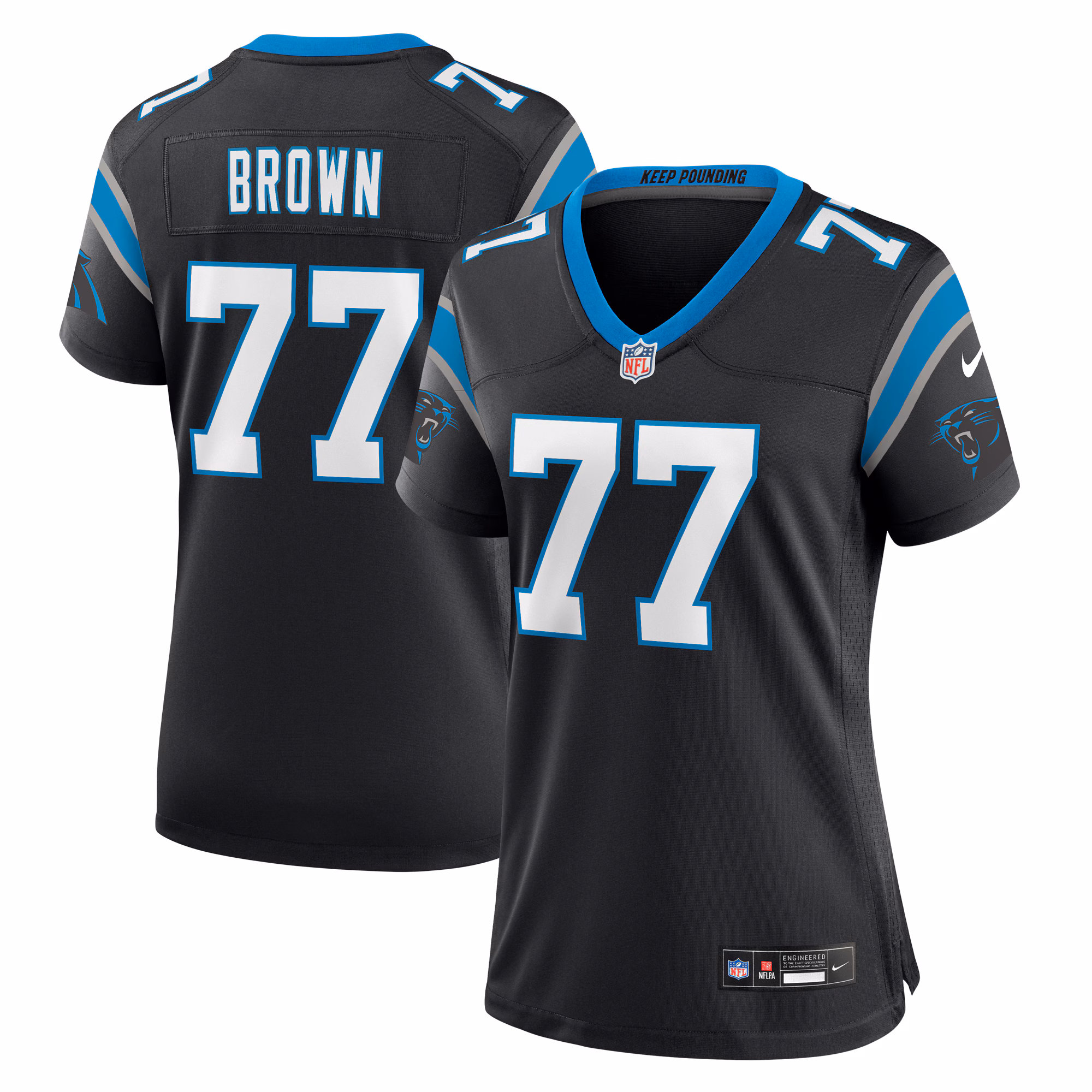 Deonte Brown Carolina Panthers Women's Team Game Jersey - Black