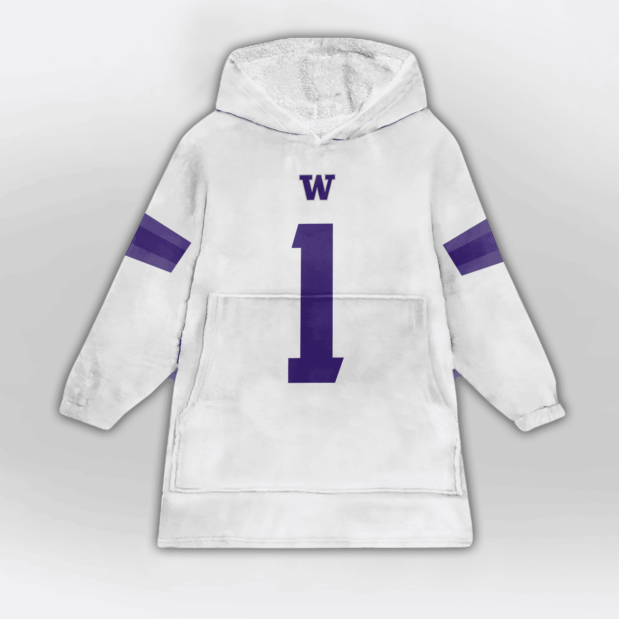 Kid 1 Washington Football Unisex Blanket Hoodie