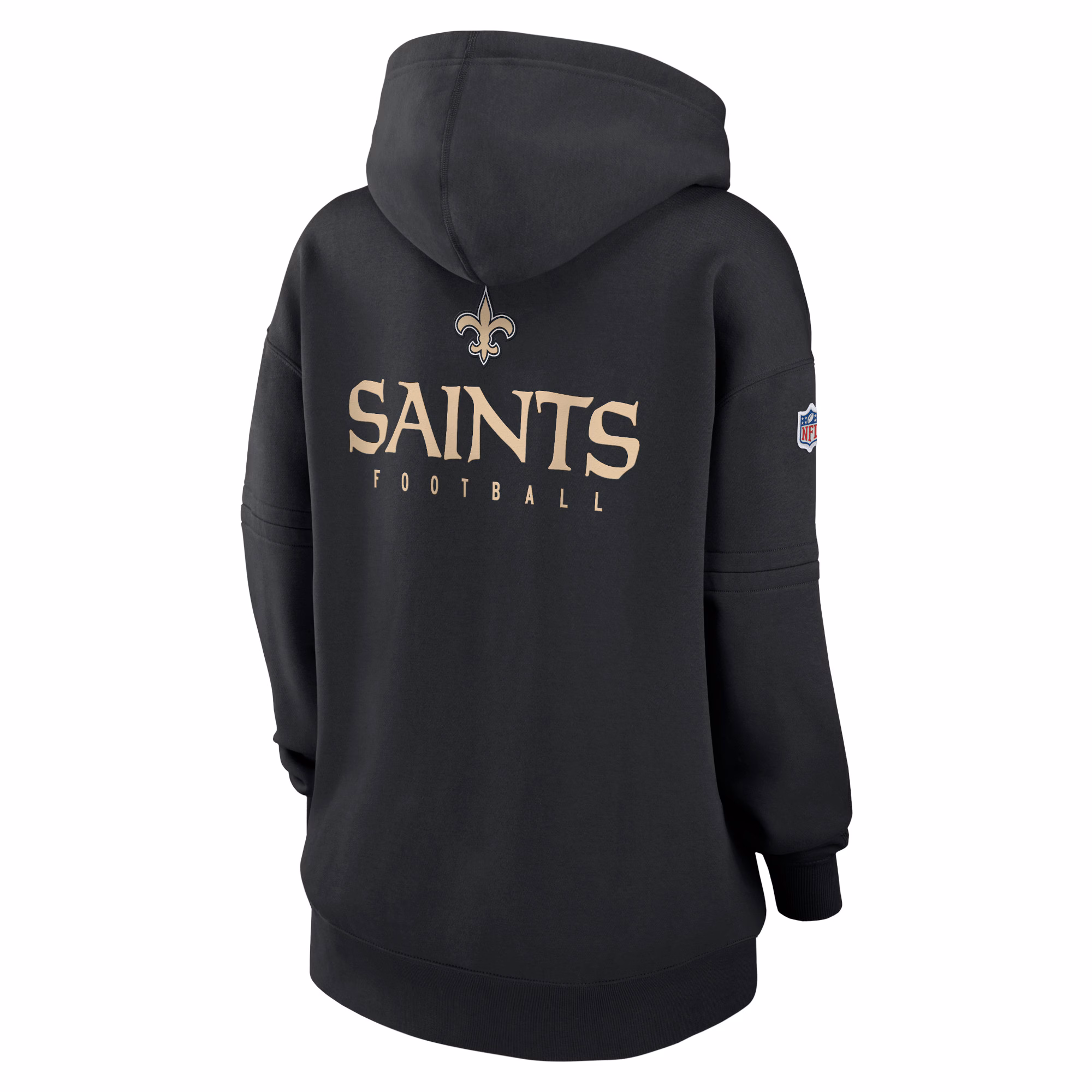 New Orleans Saints Women's 2023 Sideline Club Fleece Pullover Hoodie - Black