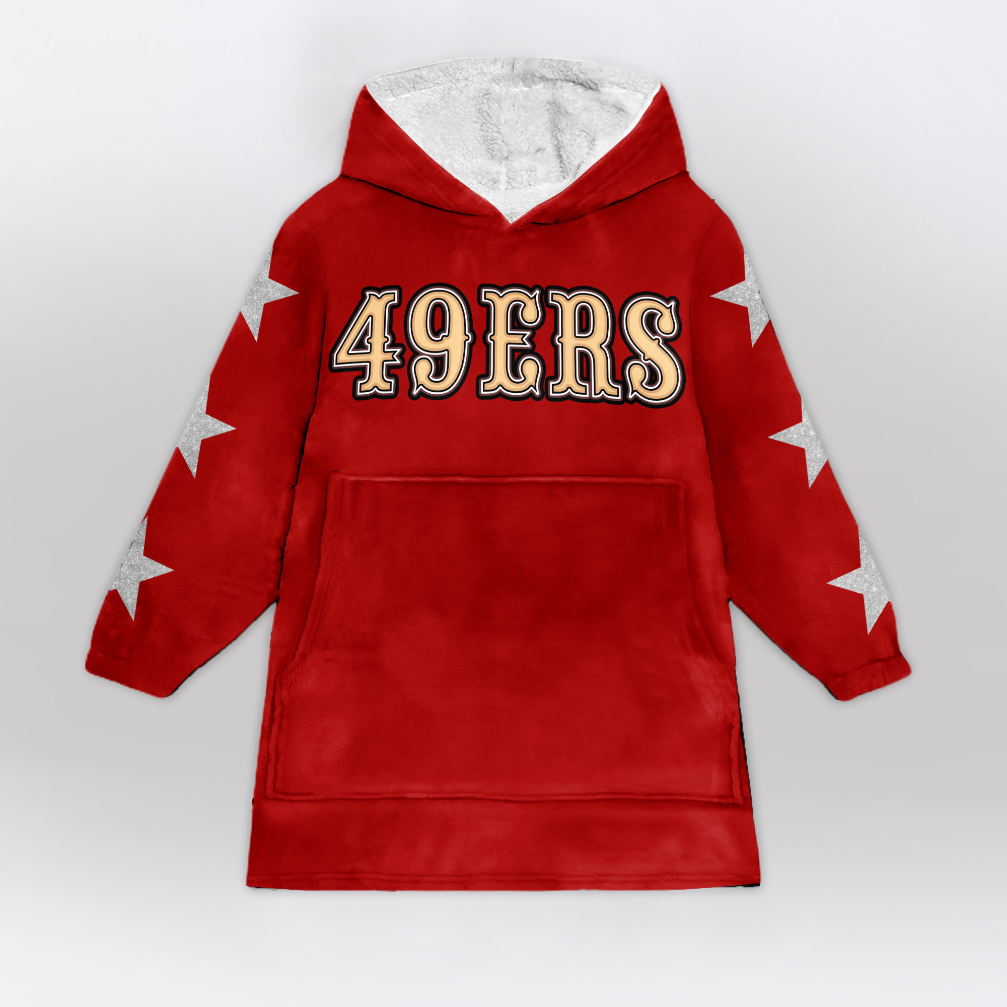 Adult San Francisco 49ers Football Unisex Blanket Hoodie
