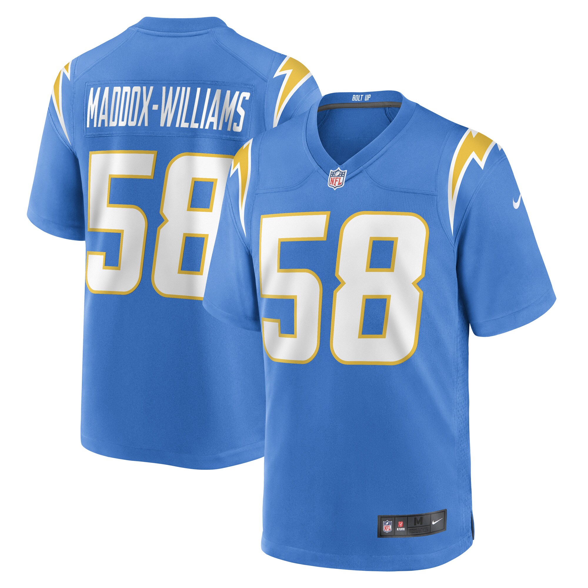Tyreek Maddox-Williams Los Angeles Chargers  Game Player Jersey - Powder Blue