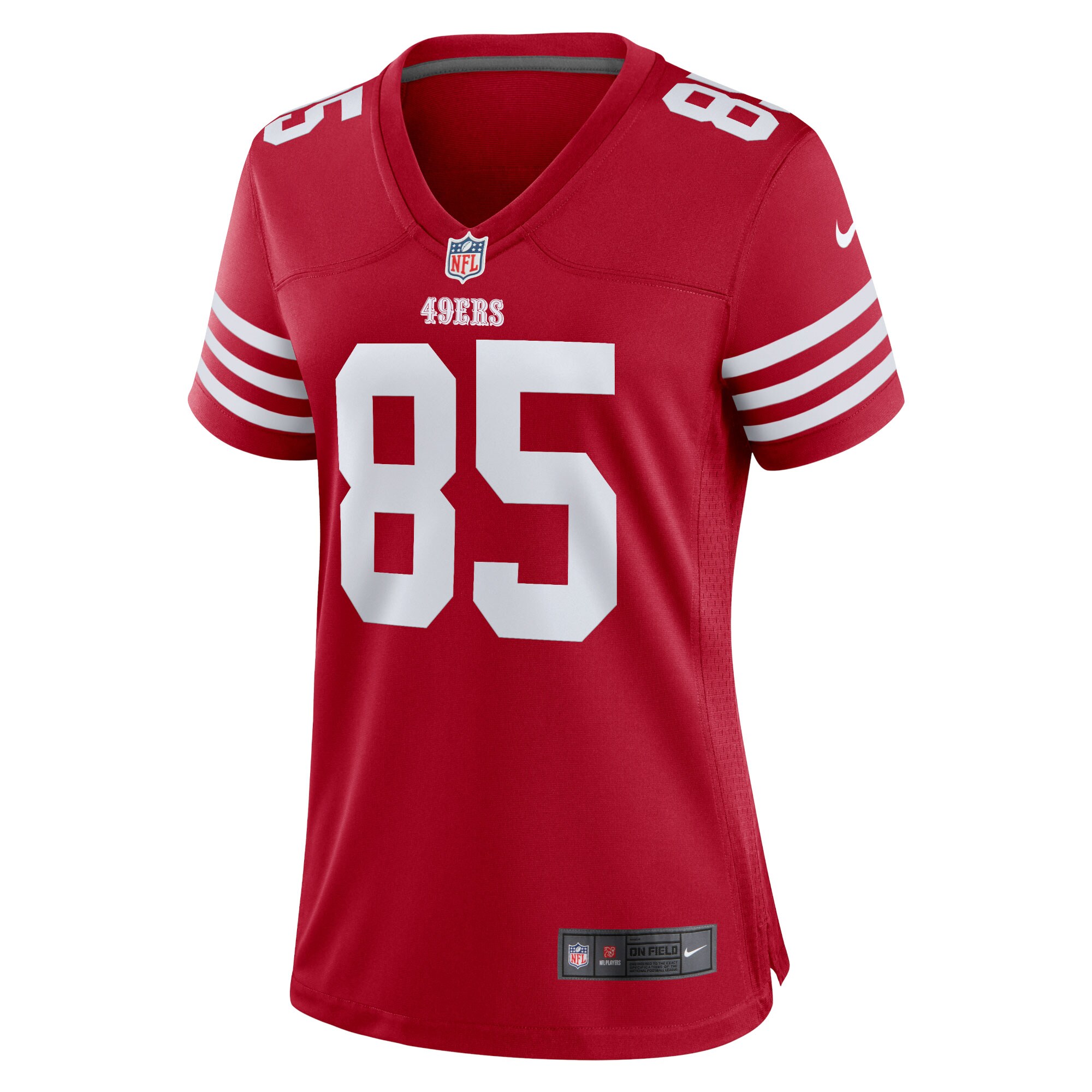 George Kittle San Francisco 49ers  Women's Team Game Player Jersey - Scarlet