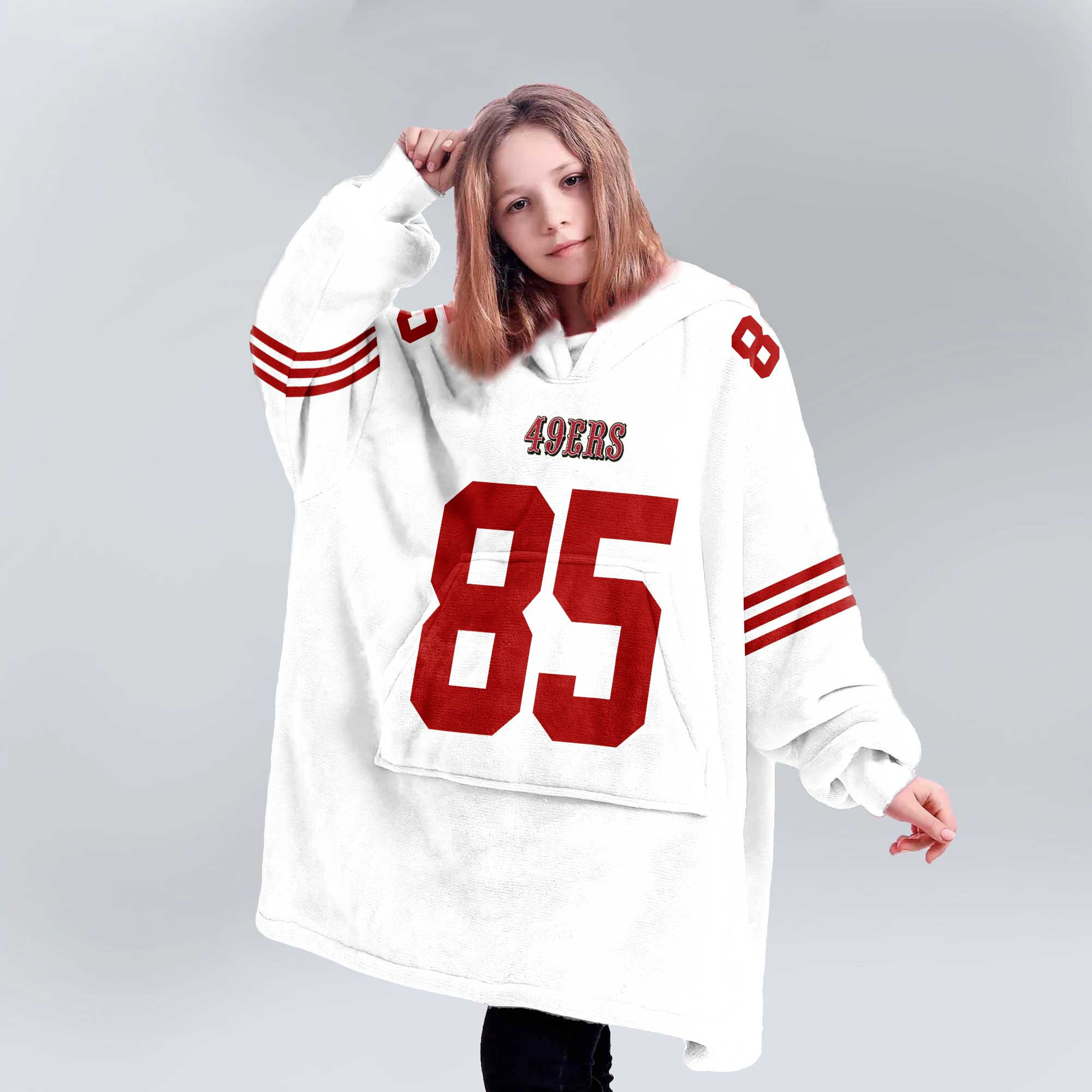Kid G.K. 85 San Francisco 49ers Football Unisex Blanket Hoodie