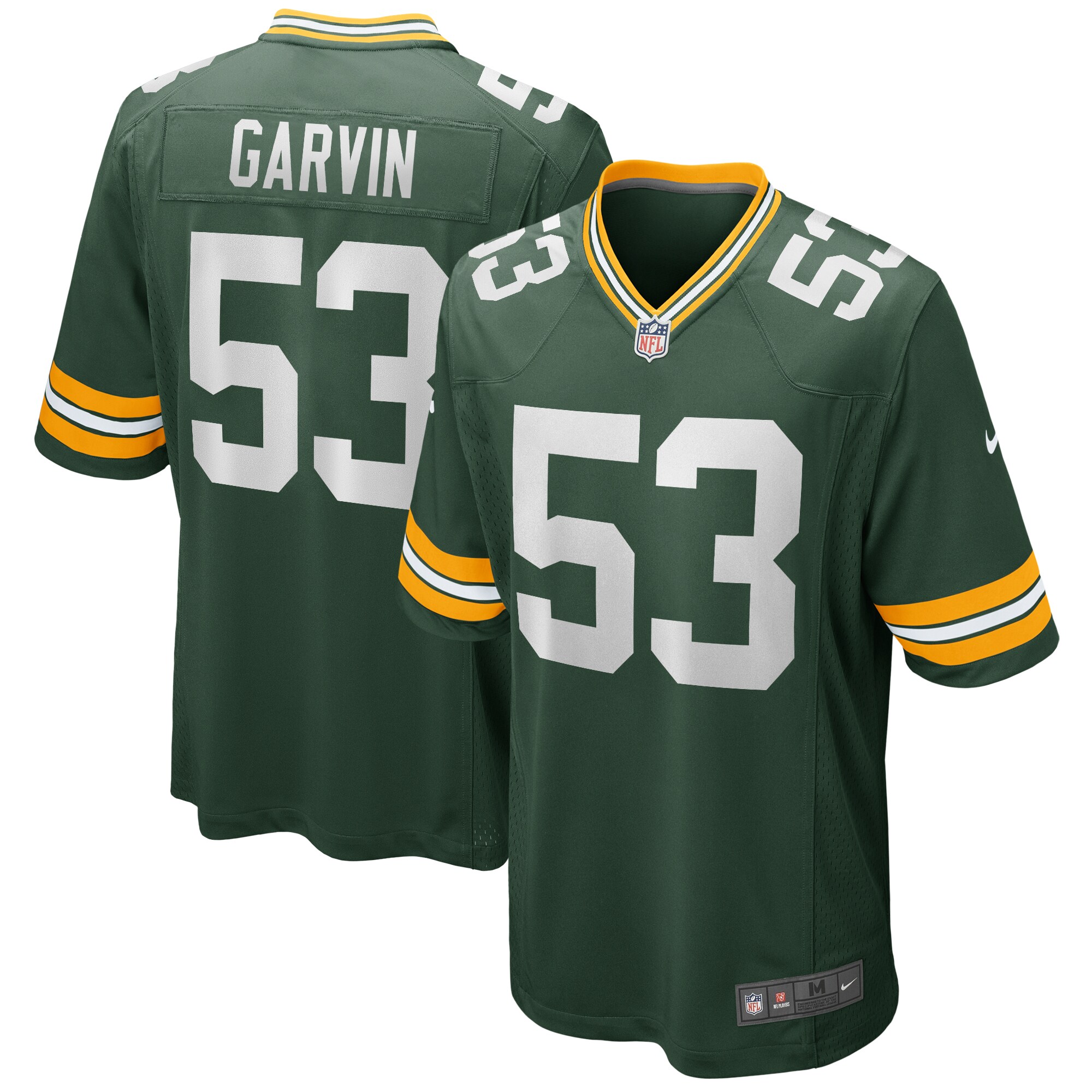 Jonathan Garvin Green Bay Packers  Player Game Jersey - Green