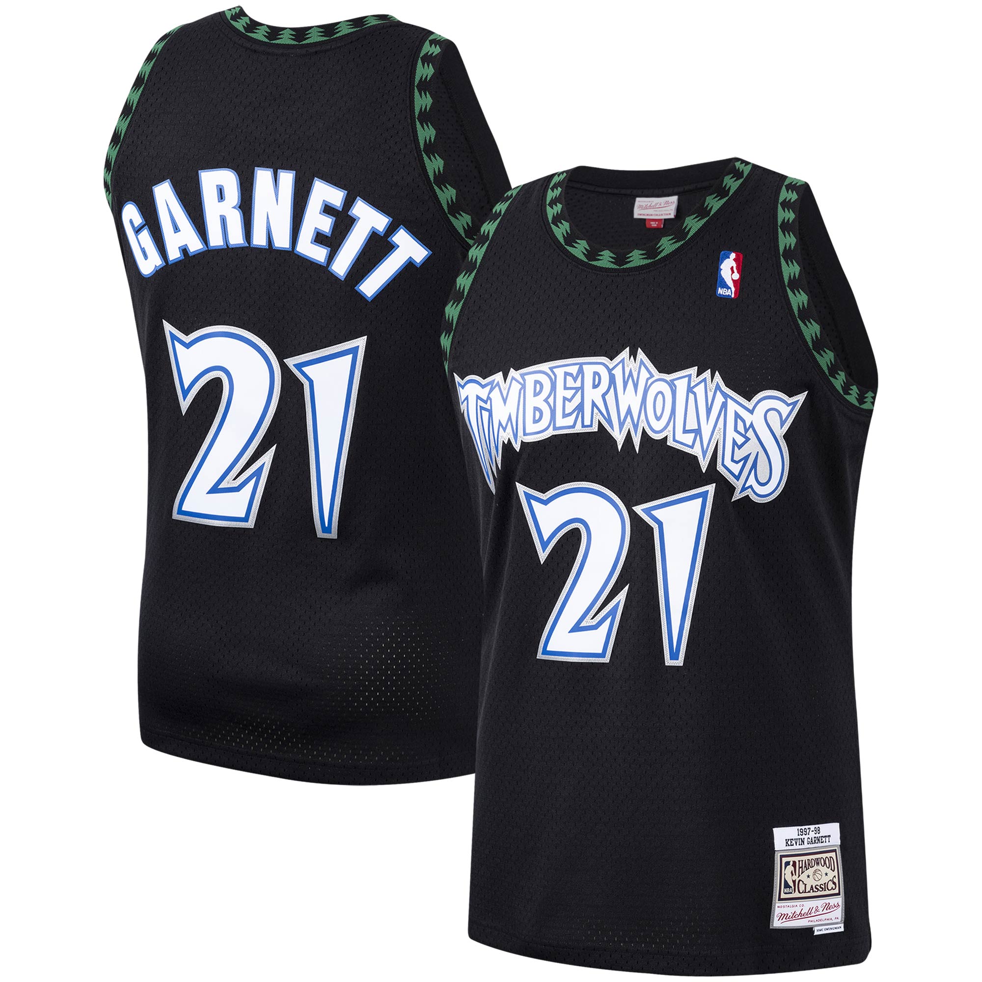 Kevin Garnett Minnesota Timberwolves Mitchell & Ness 1997/98 Hardwood Classics Swingman Player Jersey - Black