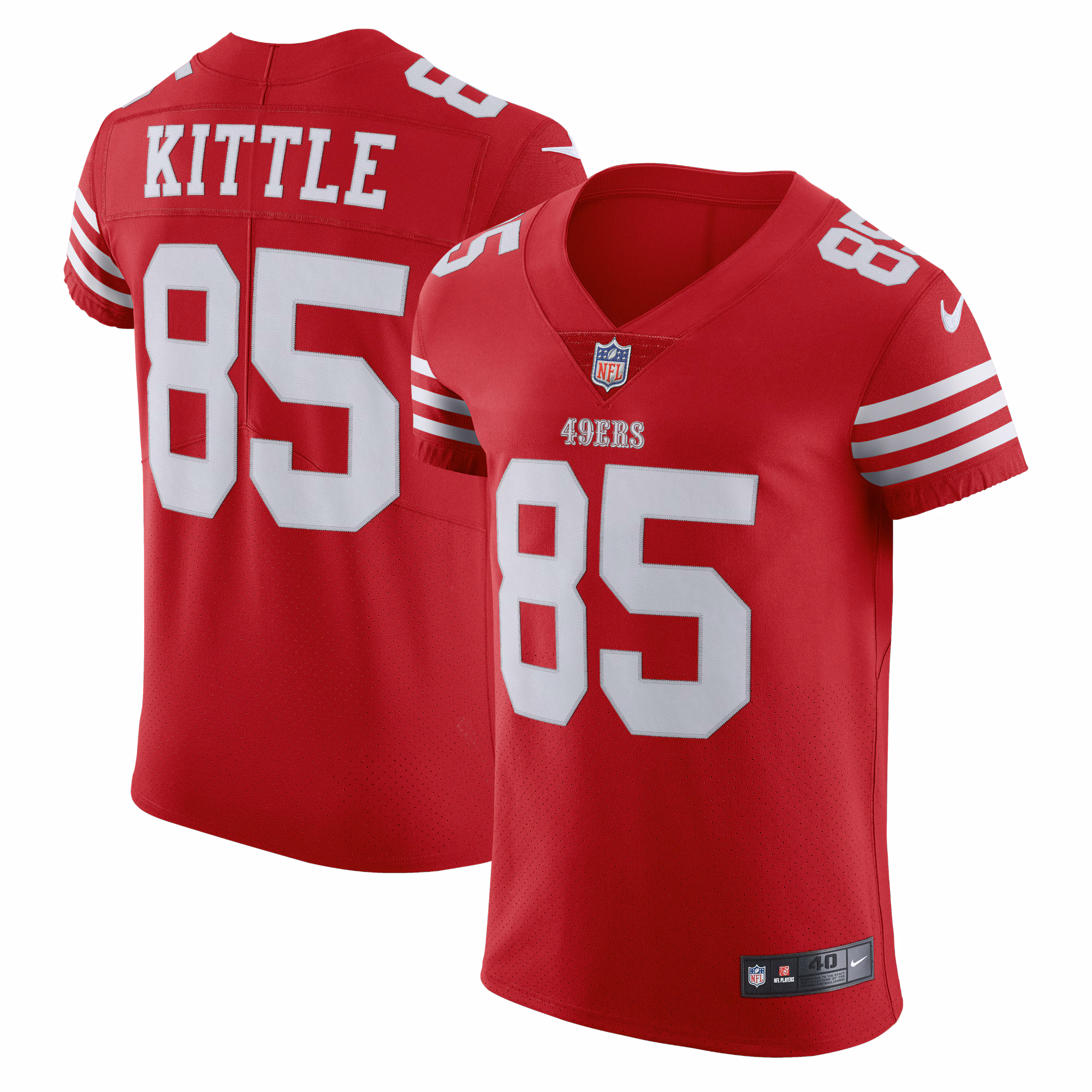 George Kittle San Francisco 49ers Alternate Vapor Elite Jersey - Scarlet