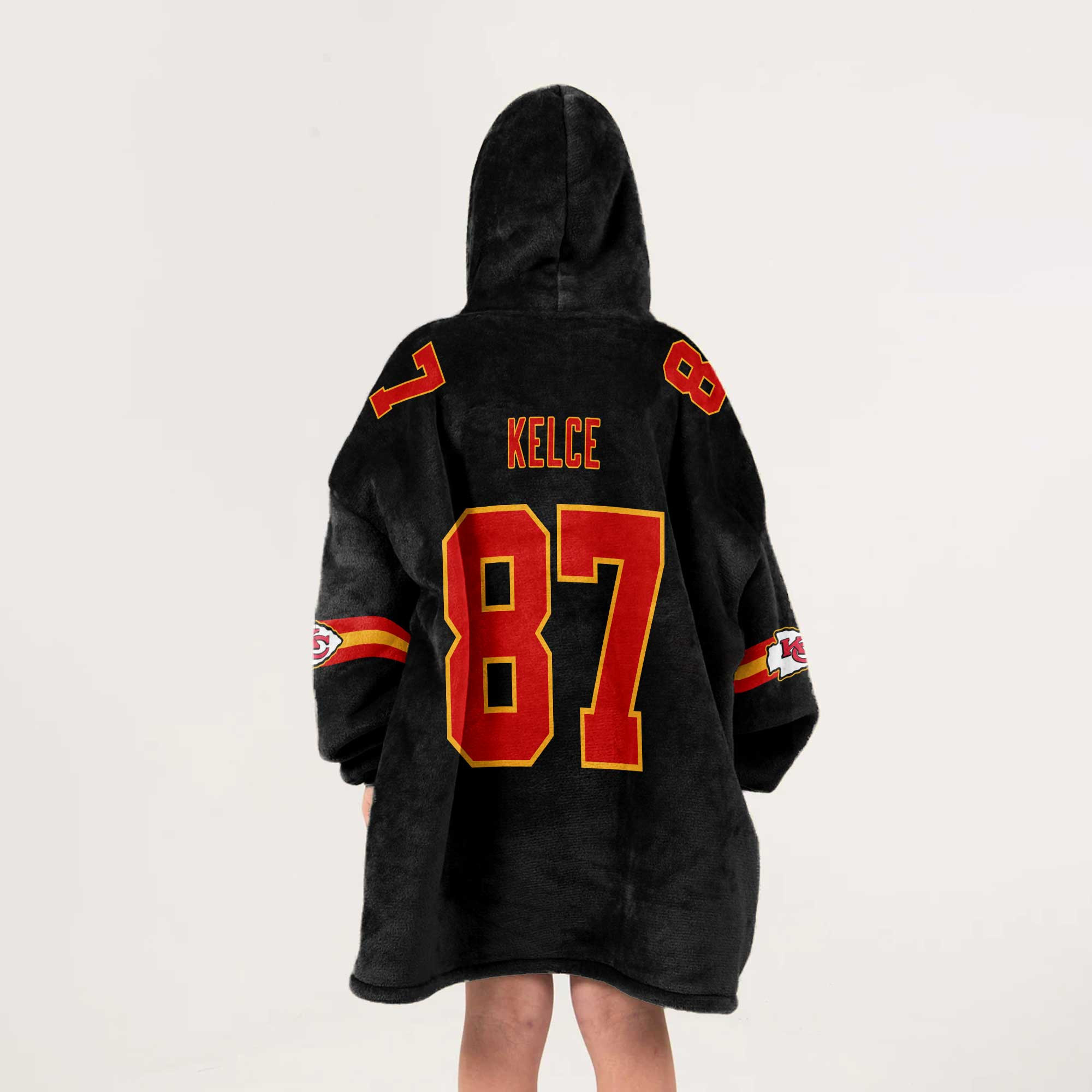 Kid 87 Kansas City Football Unisex Blanket Hoodie