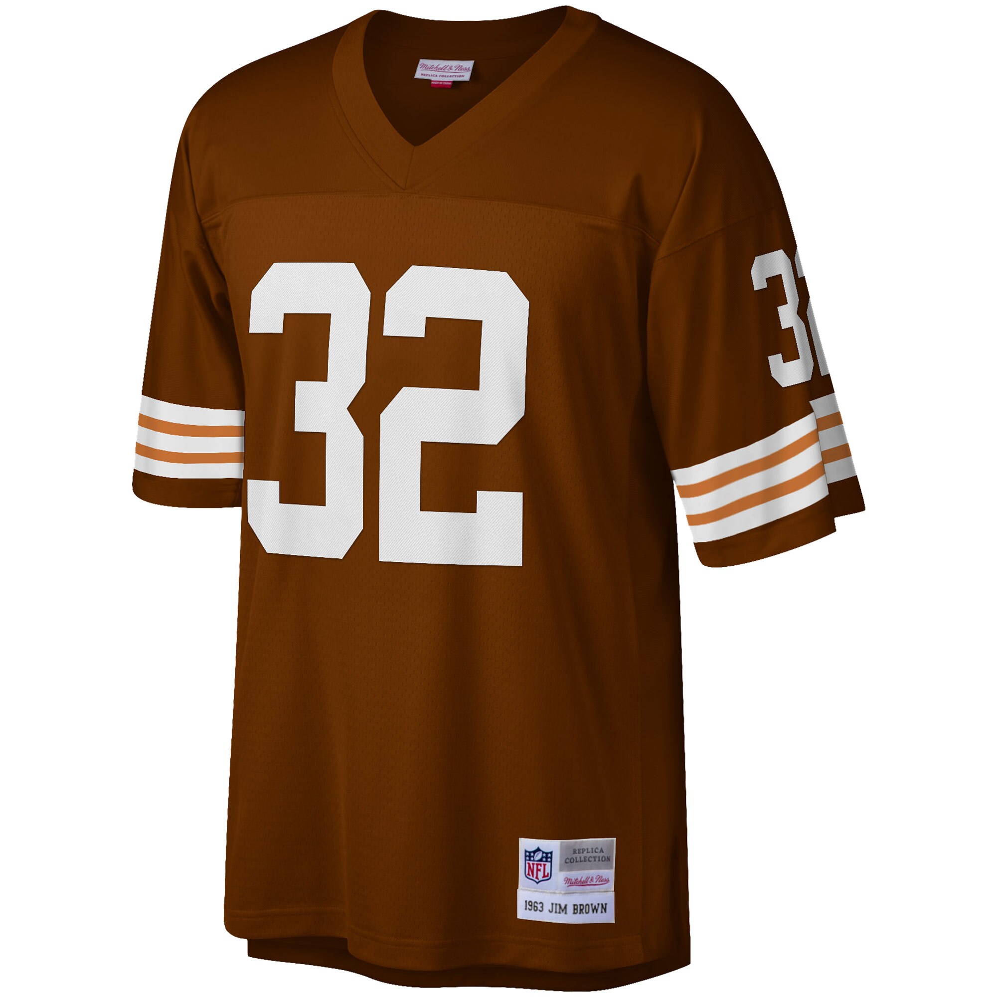 Jim Brown Cleveland Browns  Big & Tall 1963 Retired Player Replica Jersey - Brown