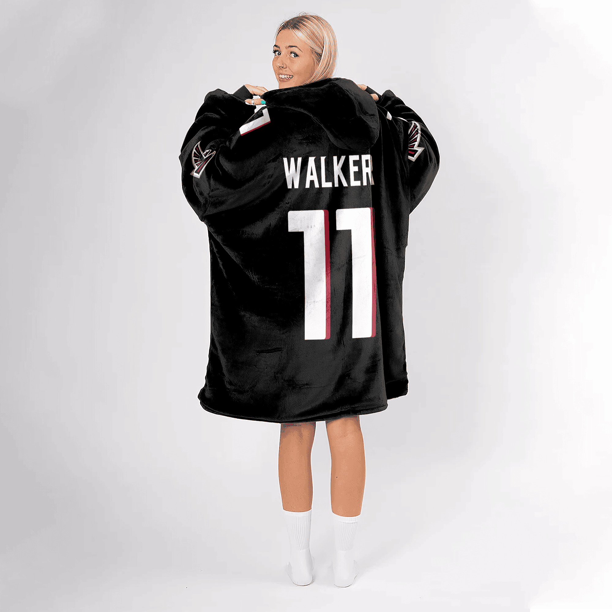 Adult 11 Atlanta Football Unisex Blanket Hoodie