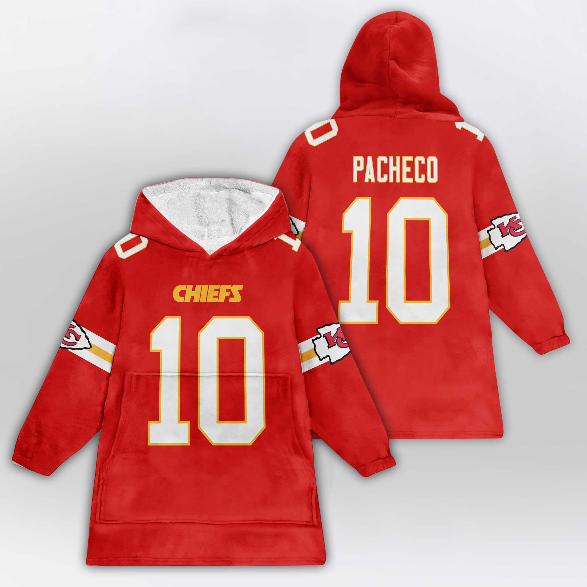 Kid 10 Kansas City Football Unisex Blanket Hoodie