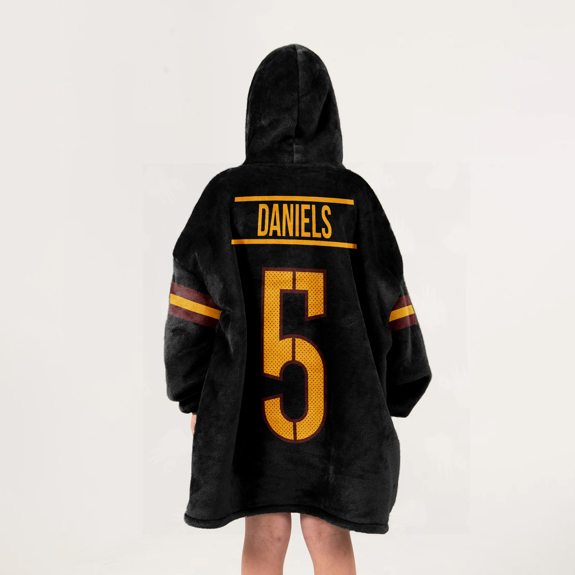 Adult 5 Washington Football Unisex Blanket Hoodie