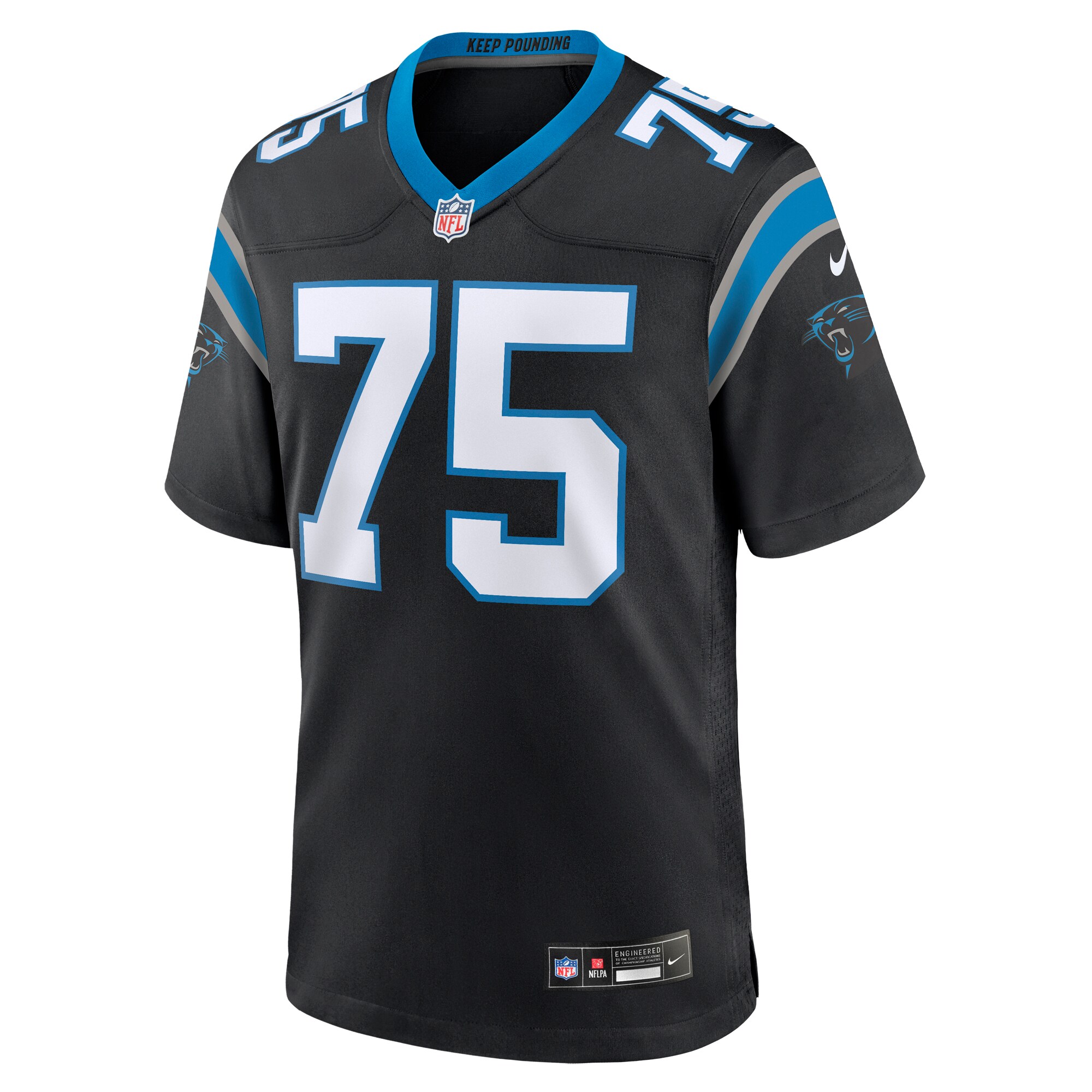Cameron Erving Carolina Panthers  Team Game Jersey - Black