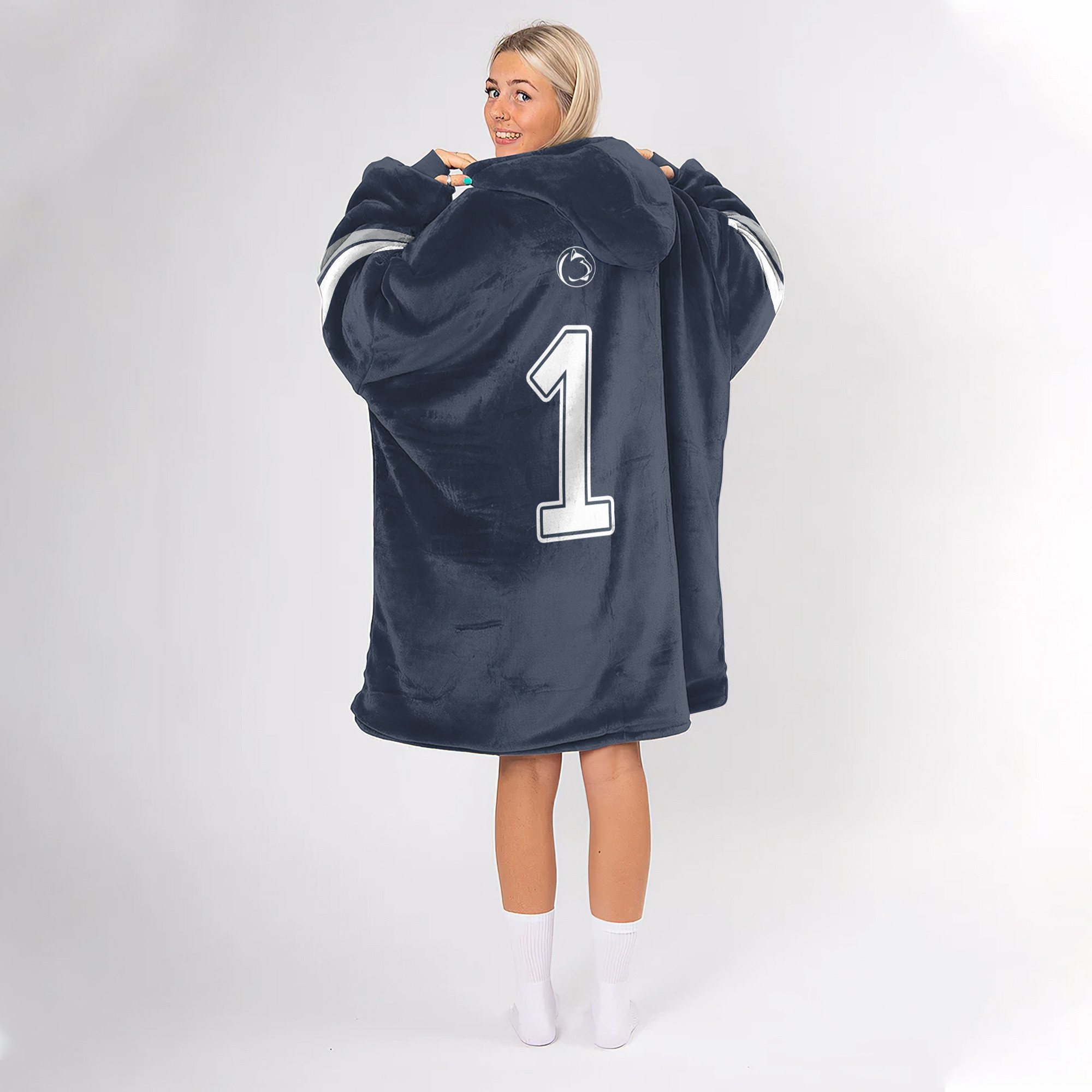 Adult #1 Penn State Football Unisex Blanket Hoodie