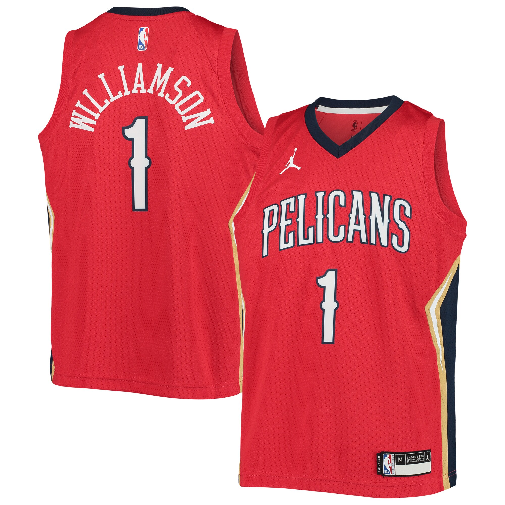 Zion Williamson New Orleans Pelicans  Youth 2020/21 Swingman Player Jersey - Statement Edition - Red