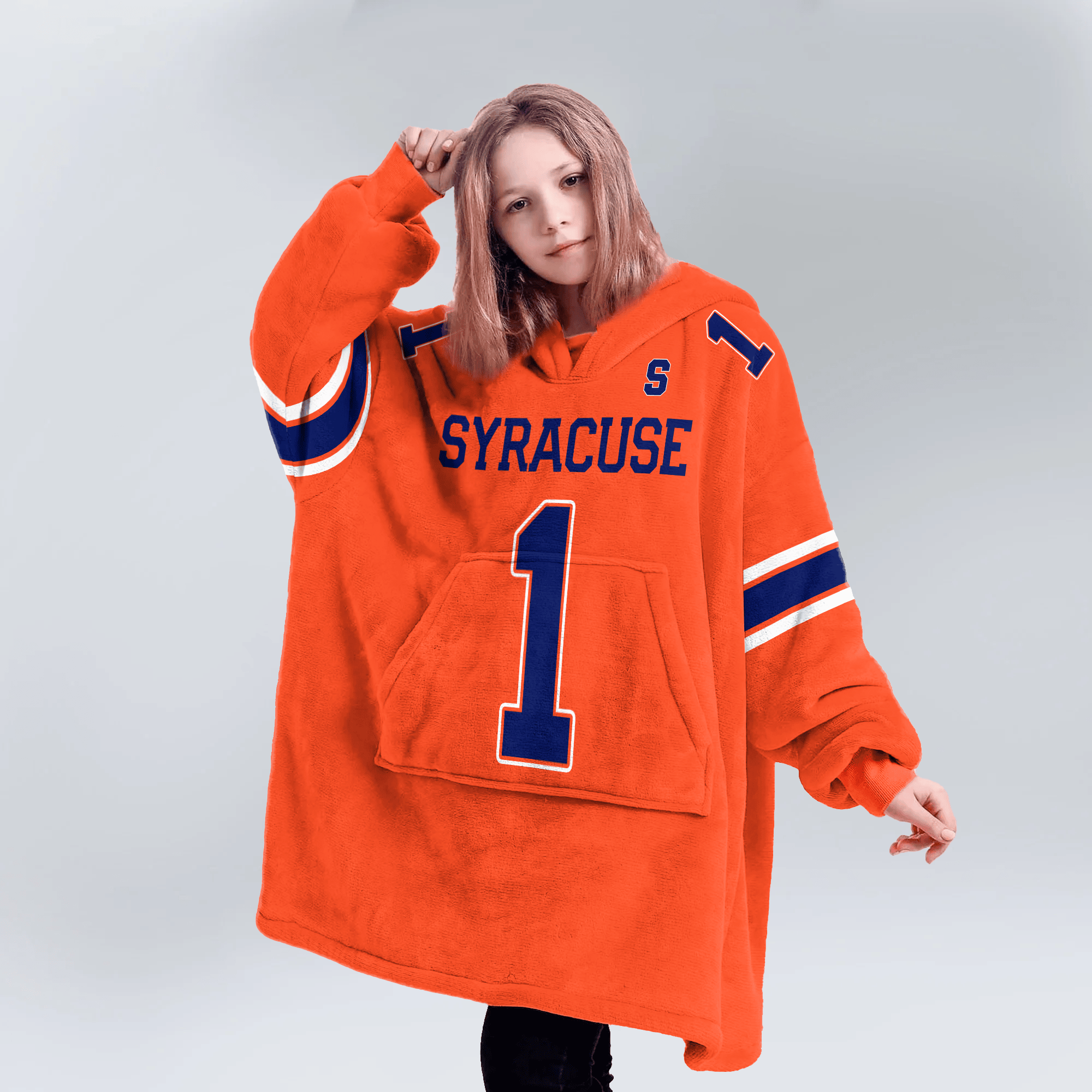 Kid #1 Syracuse Football Unisex Blanket Hoodie