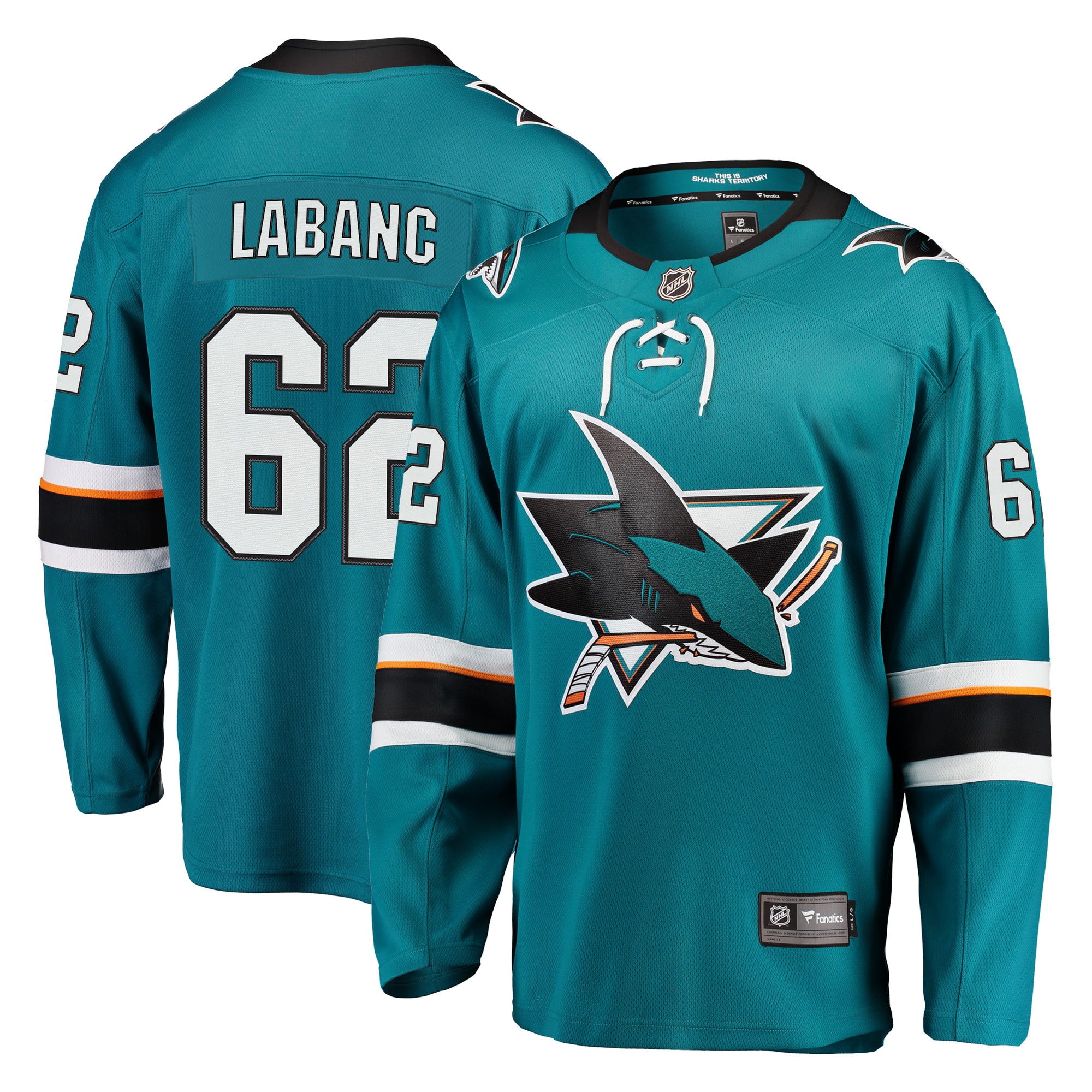 Kevin Labanc San Jose Sharks Breakaway Jersey - Teal