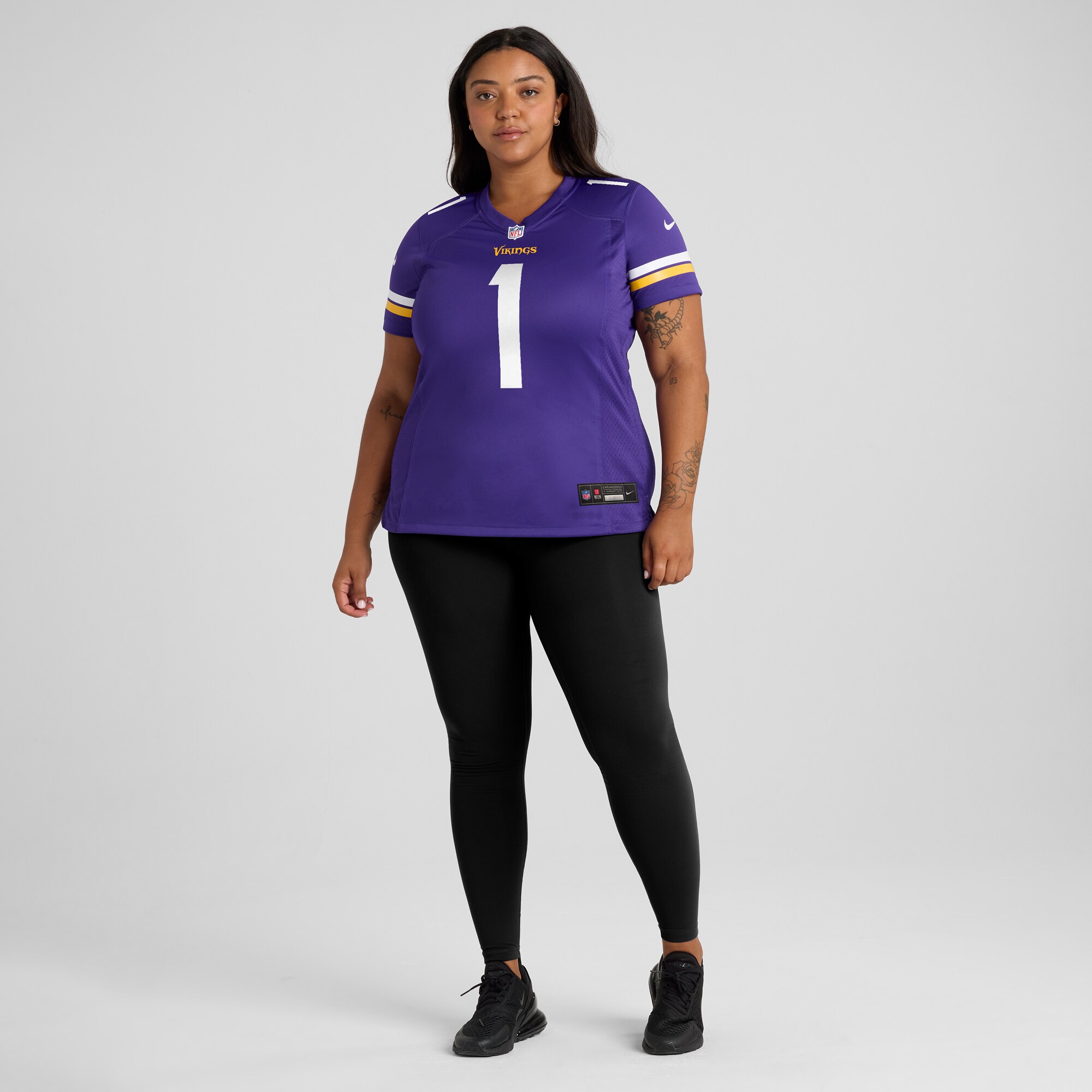 Number 1 Bride Minnesota Vikings Women's Game Jersey - Purple