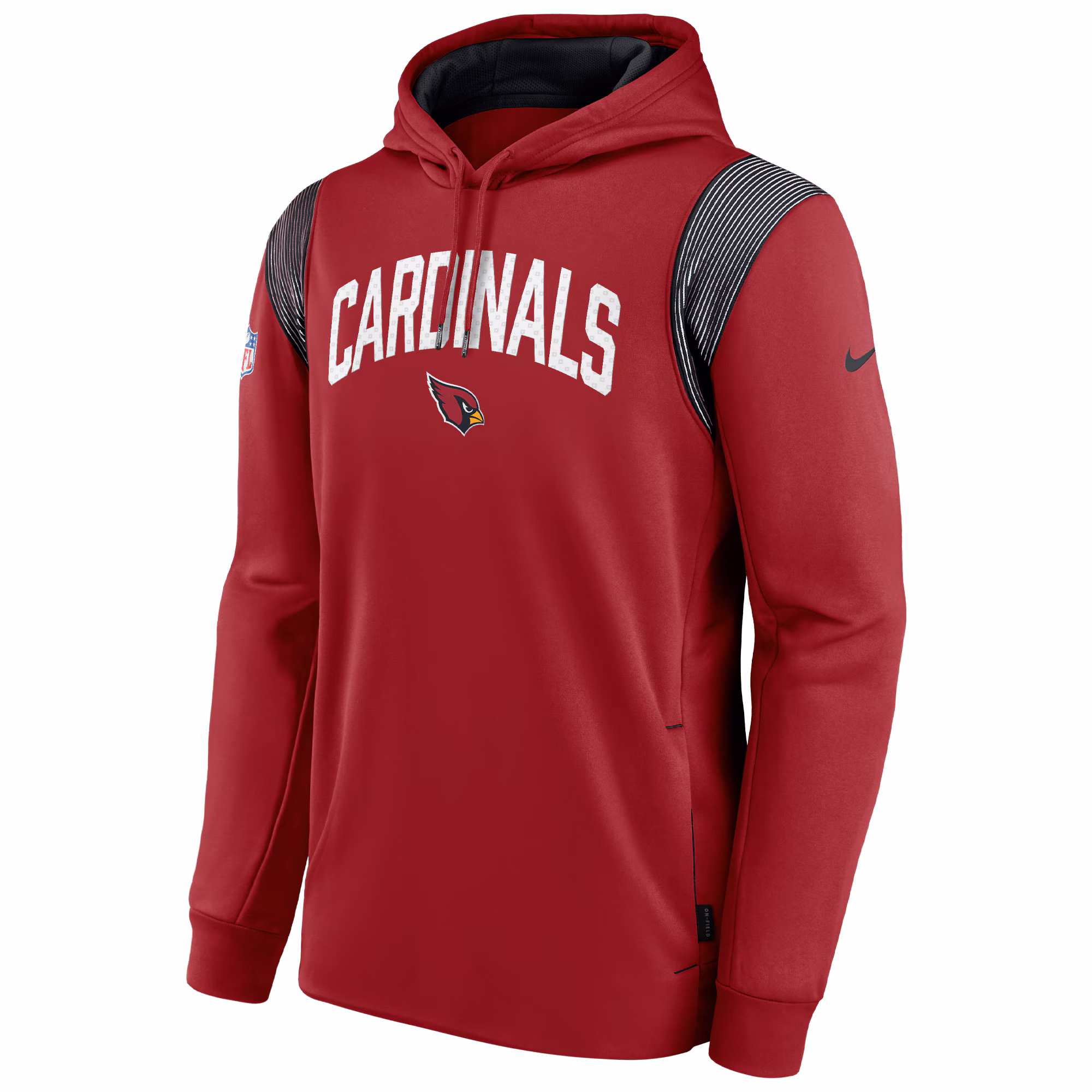Arizona Cardinals Sideline Athletic Stack Performance Pullover Hoodie - Cardinal
