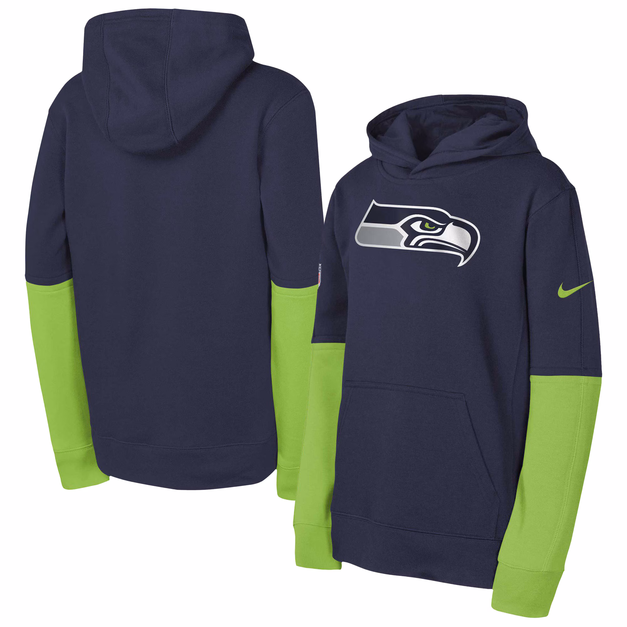 Seattle Seahawks Youth  Team Issue Club Pullover Hoodie - College Navy