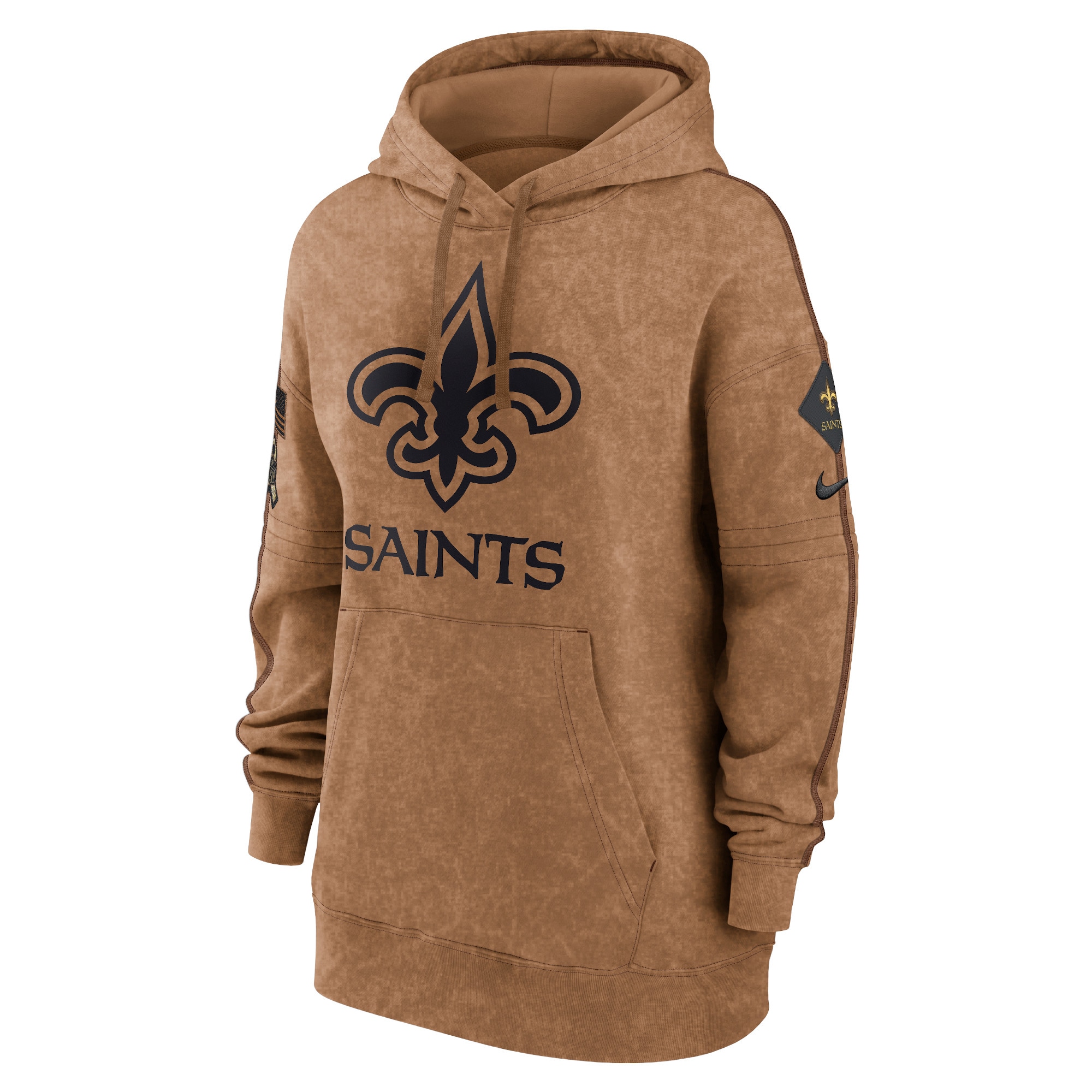 New Orleans Saints  Women's 2023 Salute to Service Pullover Hoodie - Brown