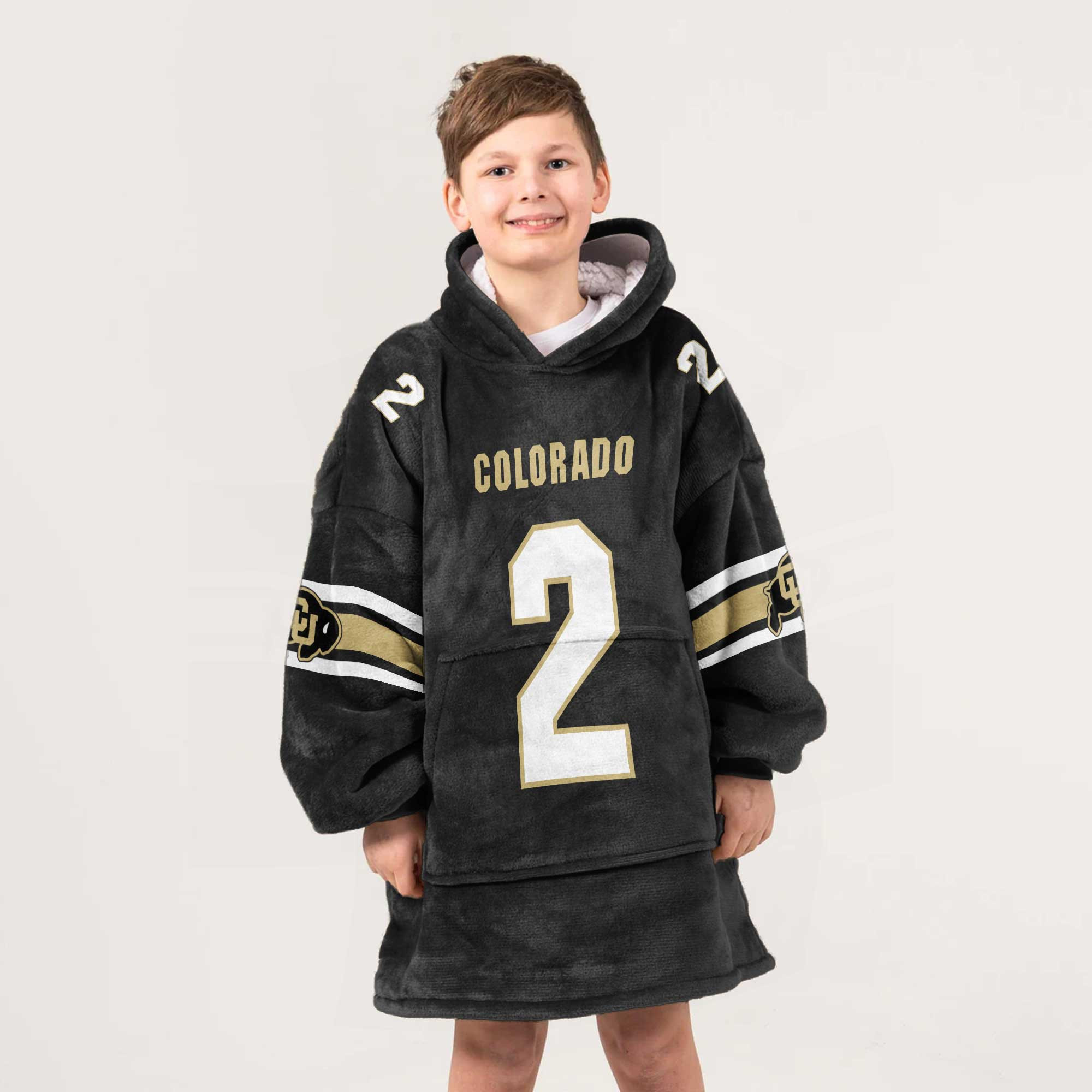 Adult 2 Colorado Football Unisex Blanket Hoodie