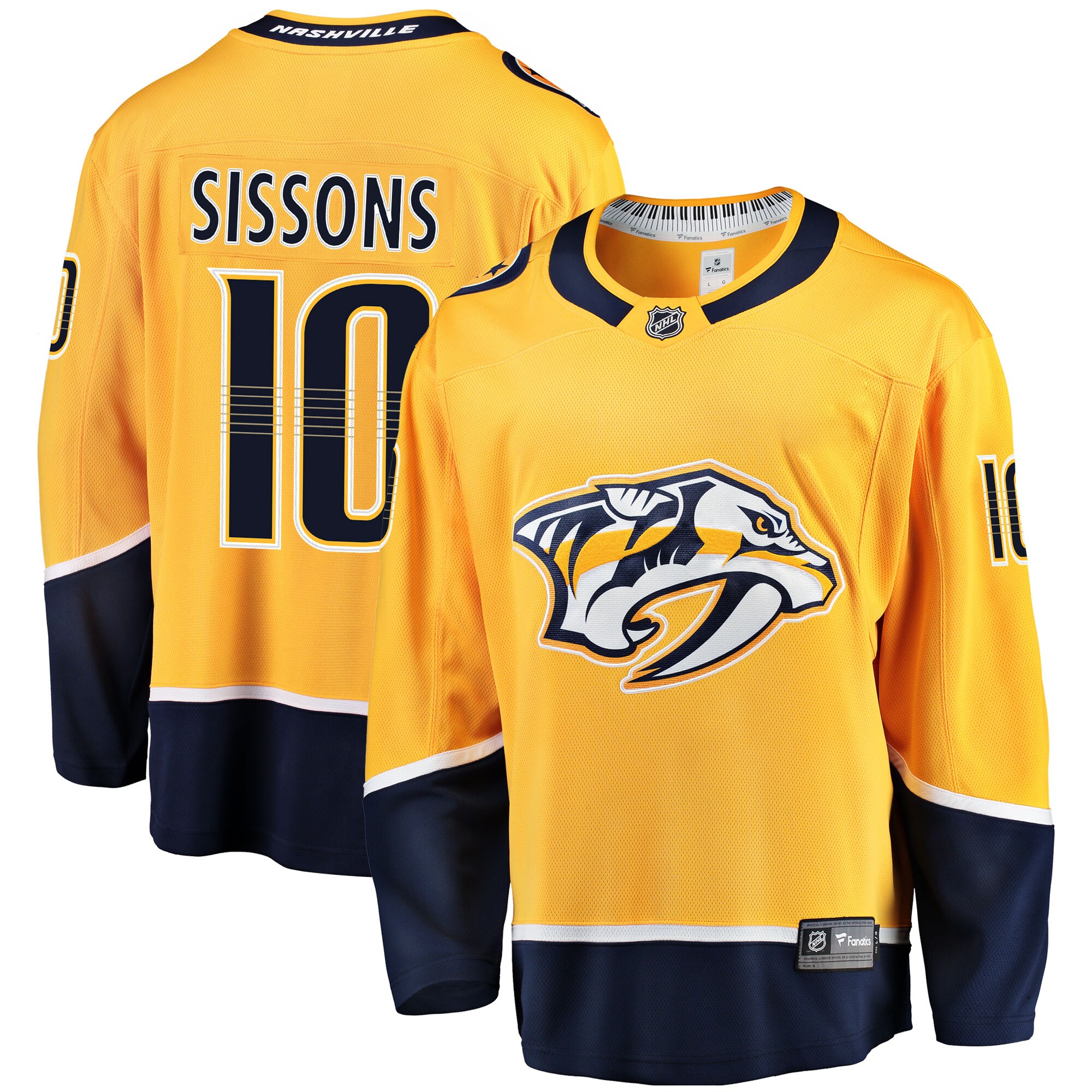 Colton Sissons Nashville Predators Breakaway Player Jersey - Gold