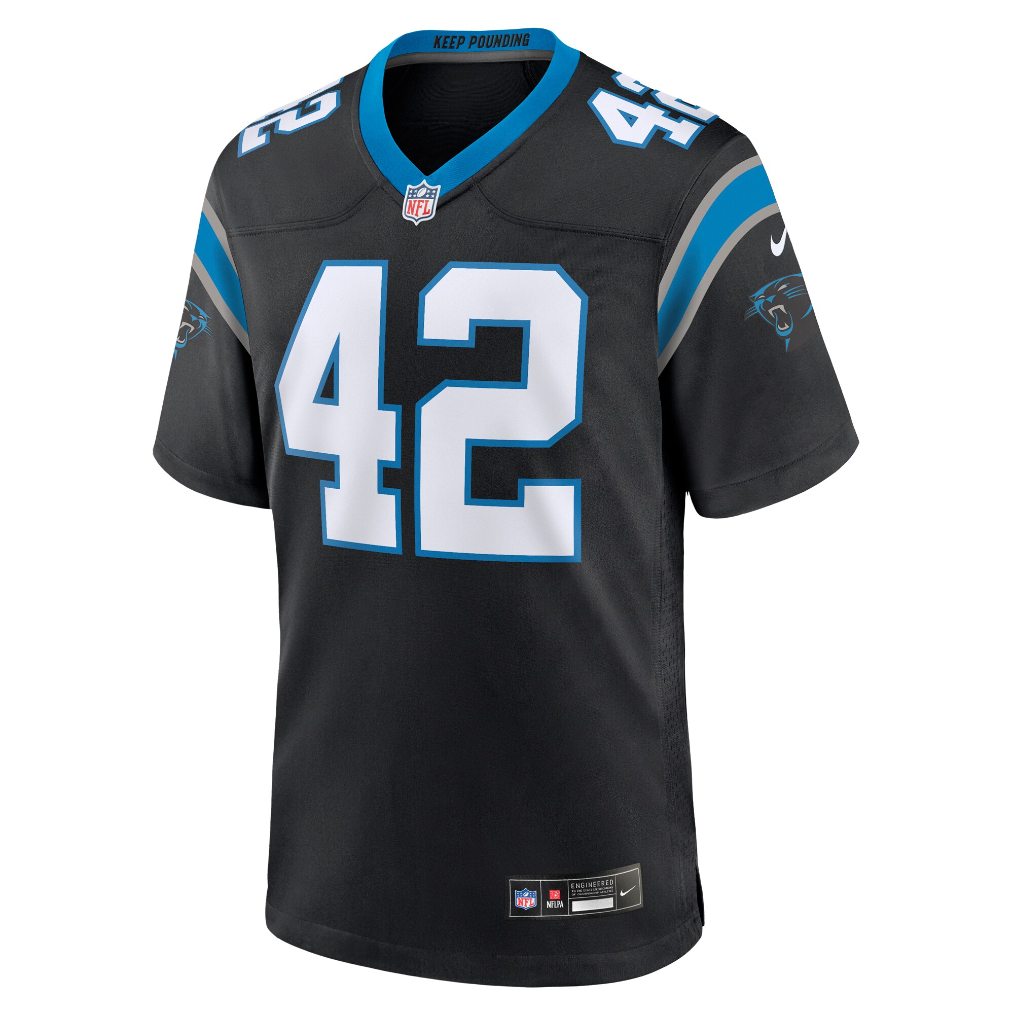 Sam Franklin Jr. Carolina Panthers Team Game Jersey - Black