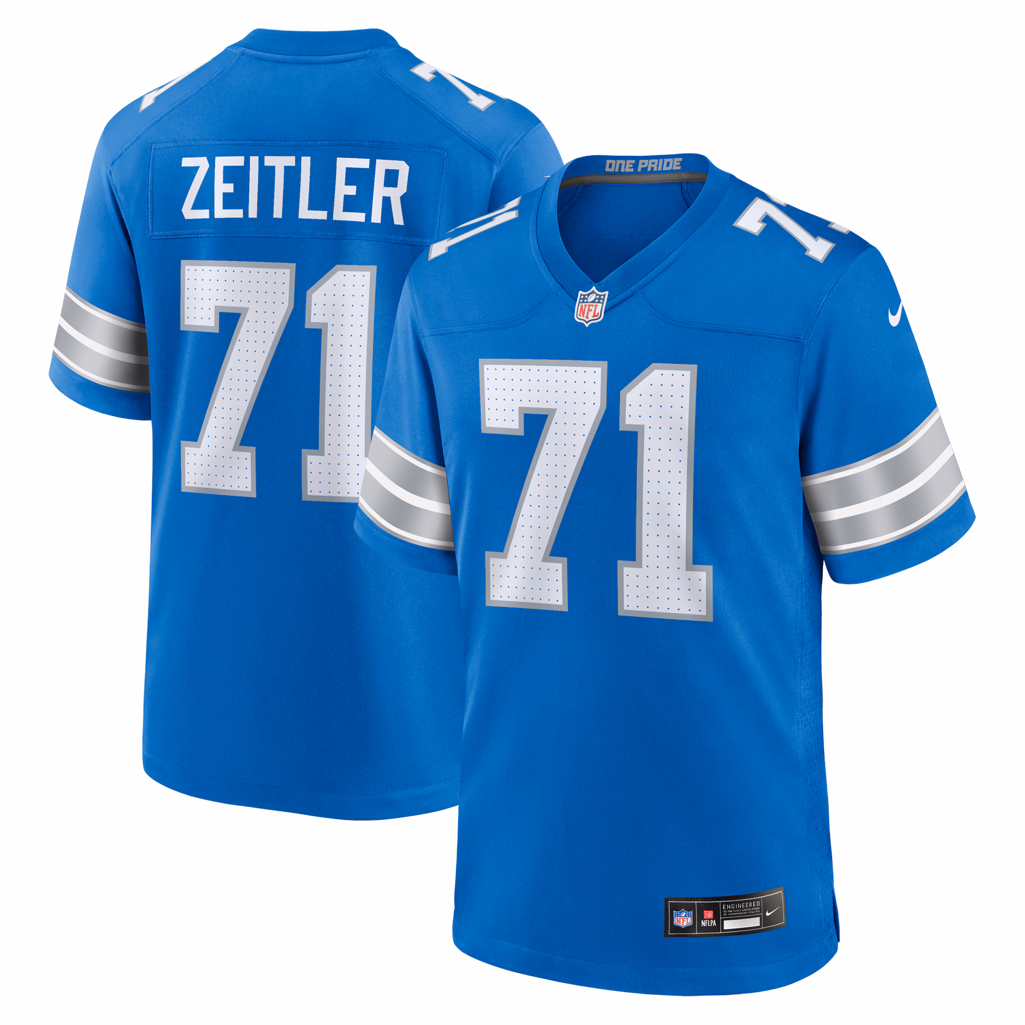 Kevin Zeitler Detroit Lions Game Jersey -  Blue