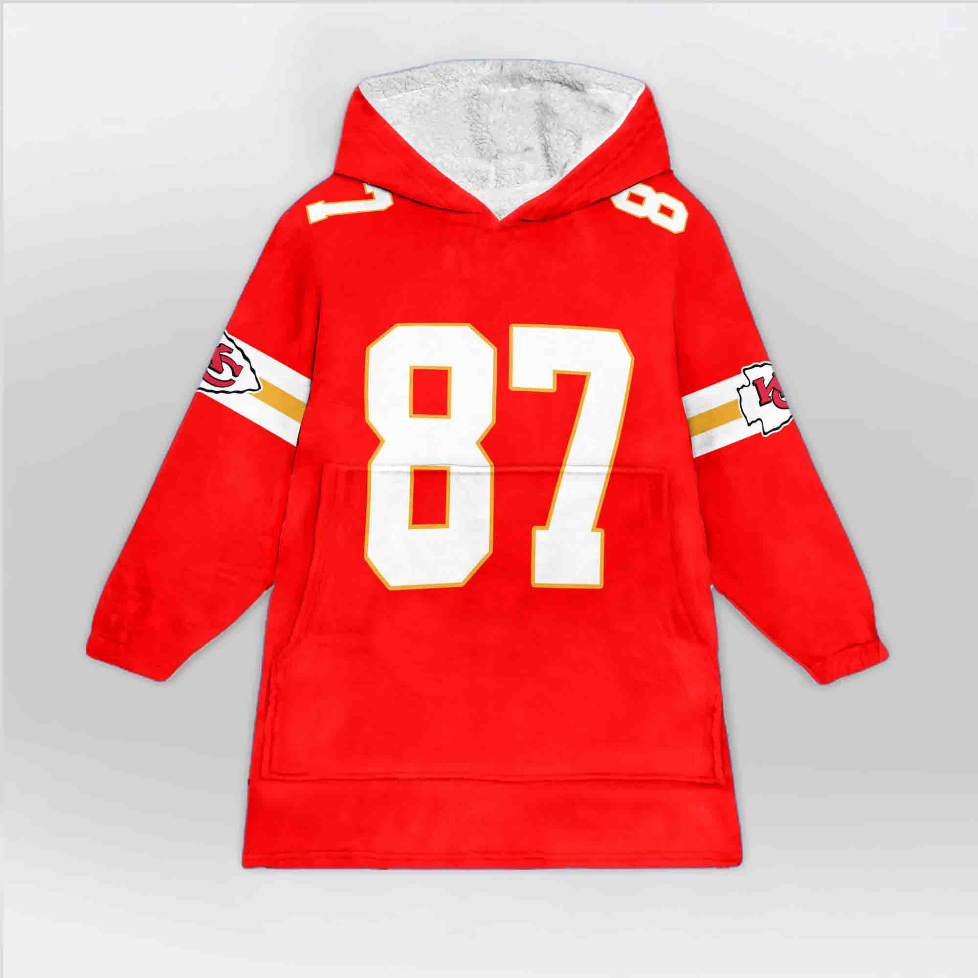 Adult T.K 87 Kansas City Football Unisex Blanket Hoodie