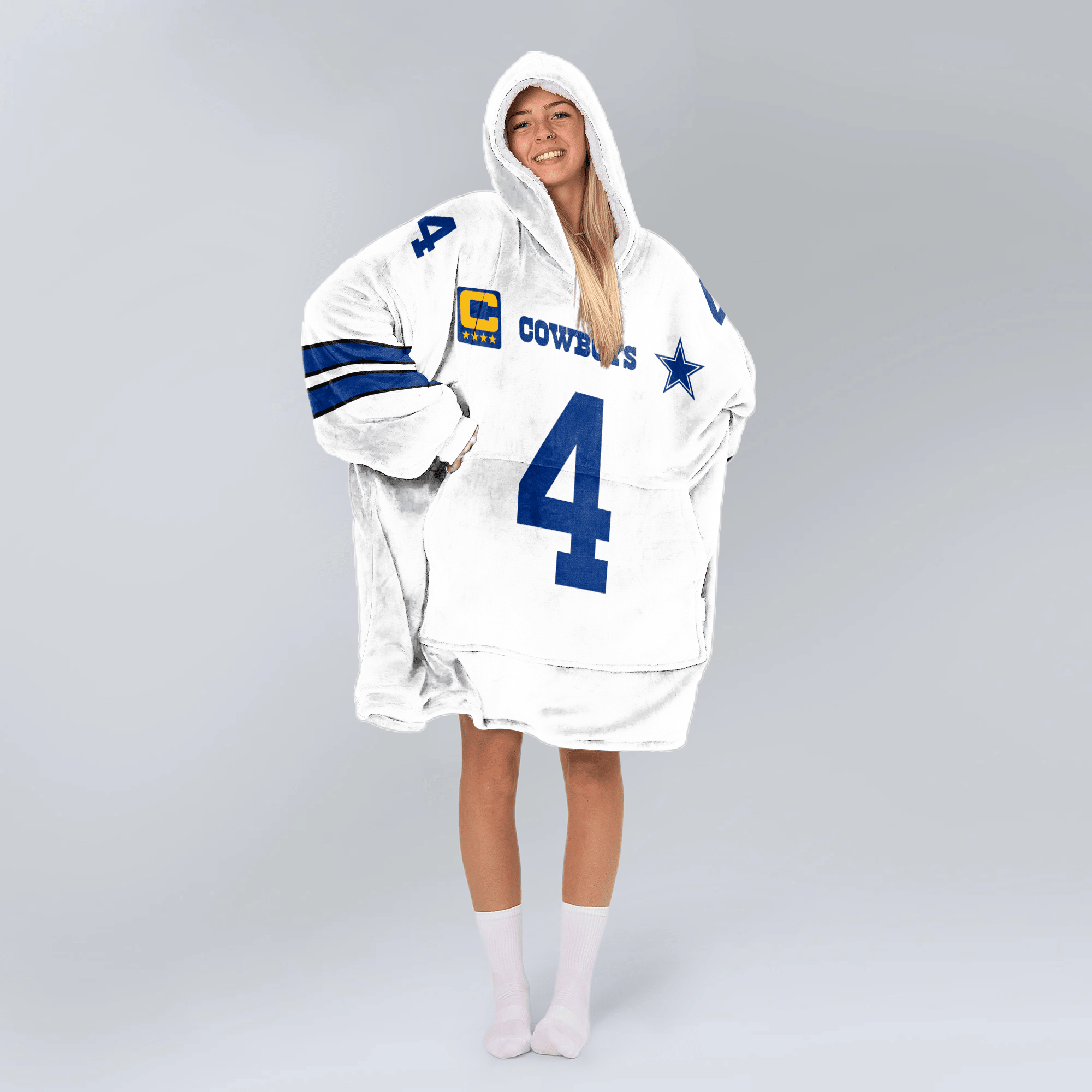 Adult D.P 4 Captain Dalllas Football Unisex Blanket Hoodie