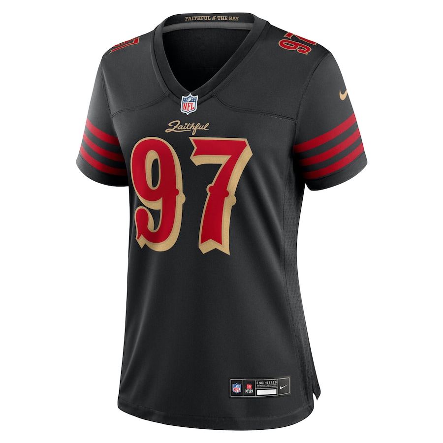 Nick Bosa #97 San Francisco 49ers Women's 2025 Rivalries Collection Game Jersey - Black