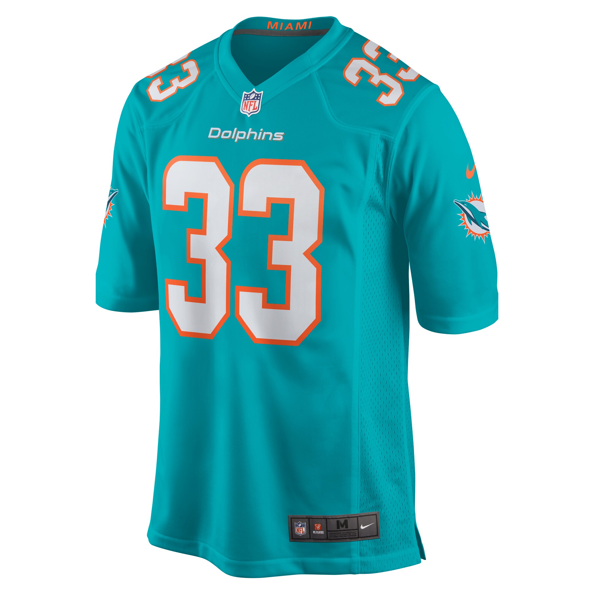 Lamical Perine Miami Dolphins Home Game Player Jersey - Aqua