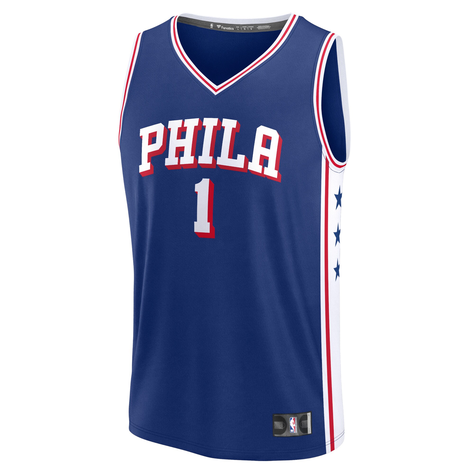 Men's Philadelphia 76ers James Harden  Royal 2023/24 Fast Break Replica Jersey - Icon Edition