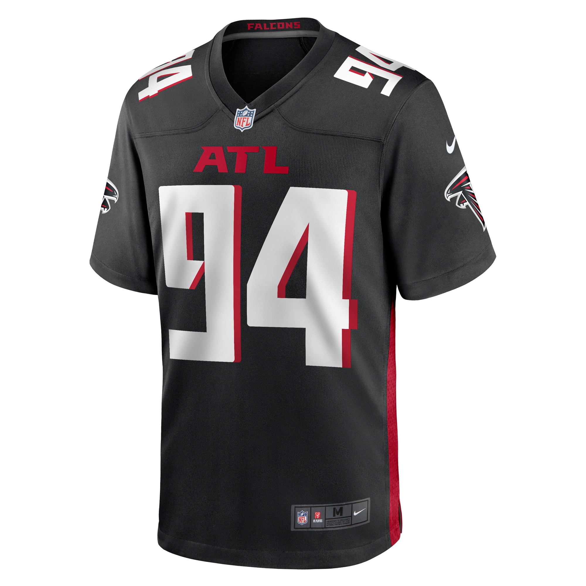 Albert Huggins Atlanta Falcons Team Game Jersey -  Black