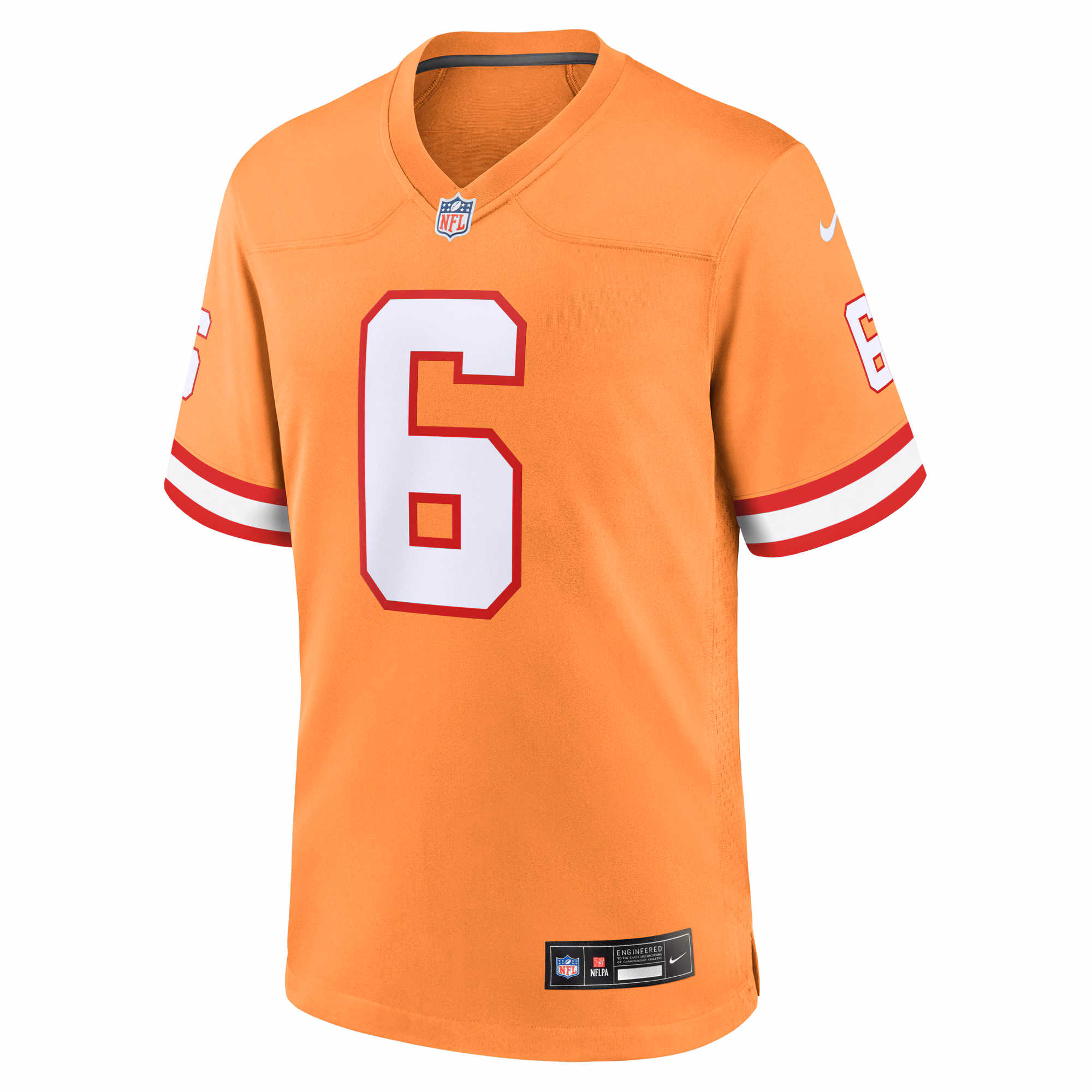 Baker Mayfield #6 Tampa Bay Buccaneers Throwback Game Jersey - Orange