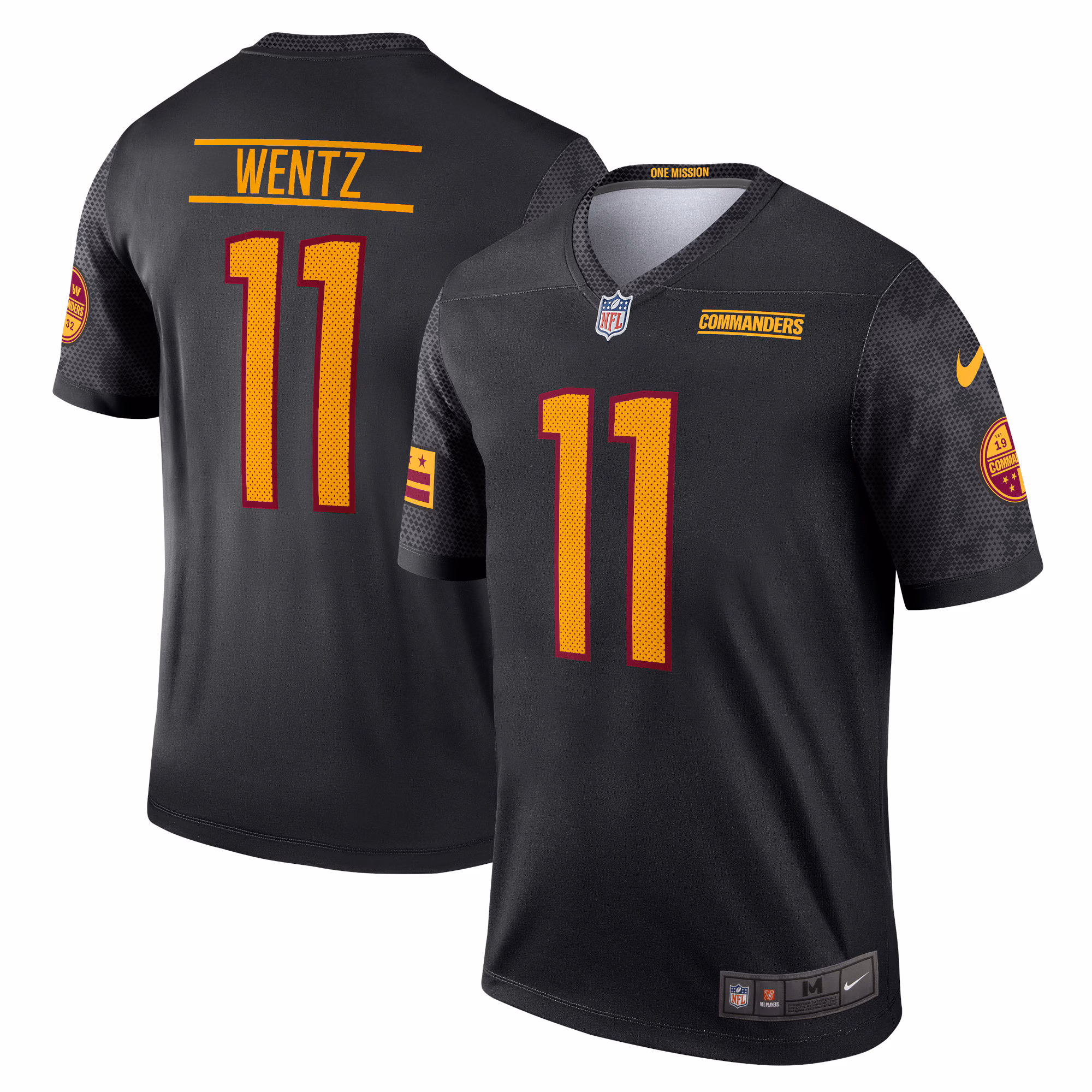 Carson Wentz Washington Commanders Alternate Legend Jersey - Black
