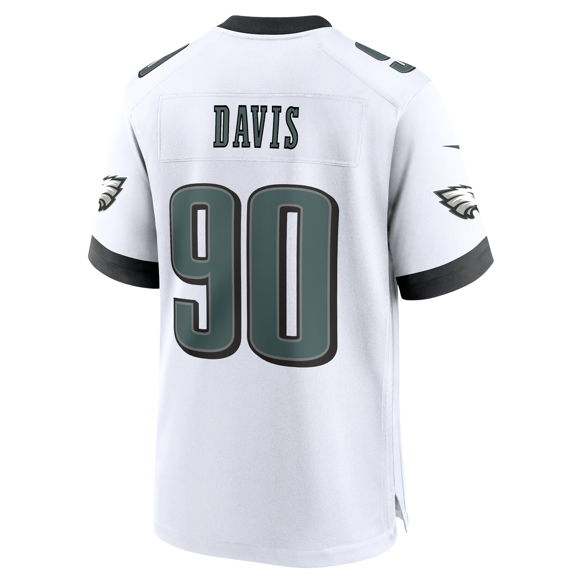Davis Philadelphia Eagles White Game Jersey - White