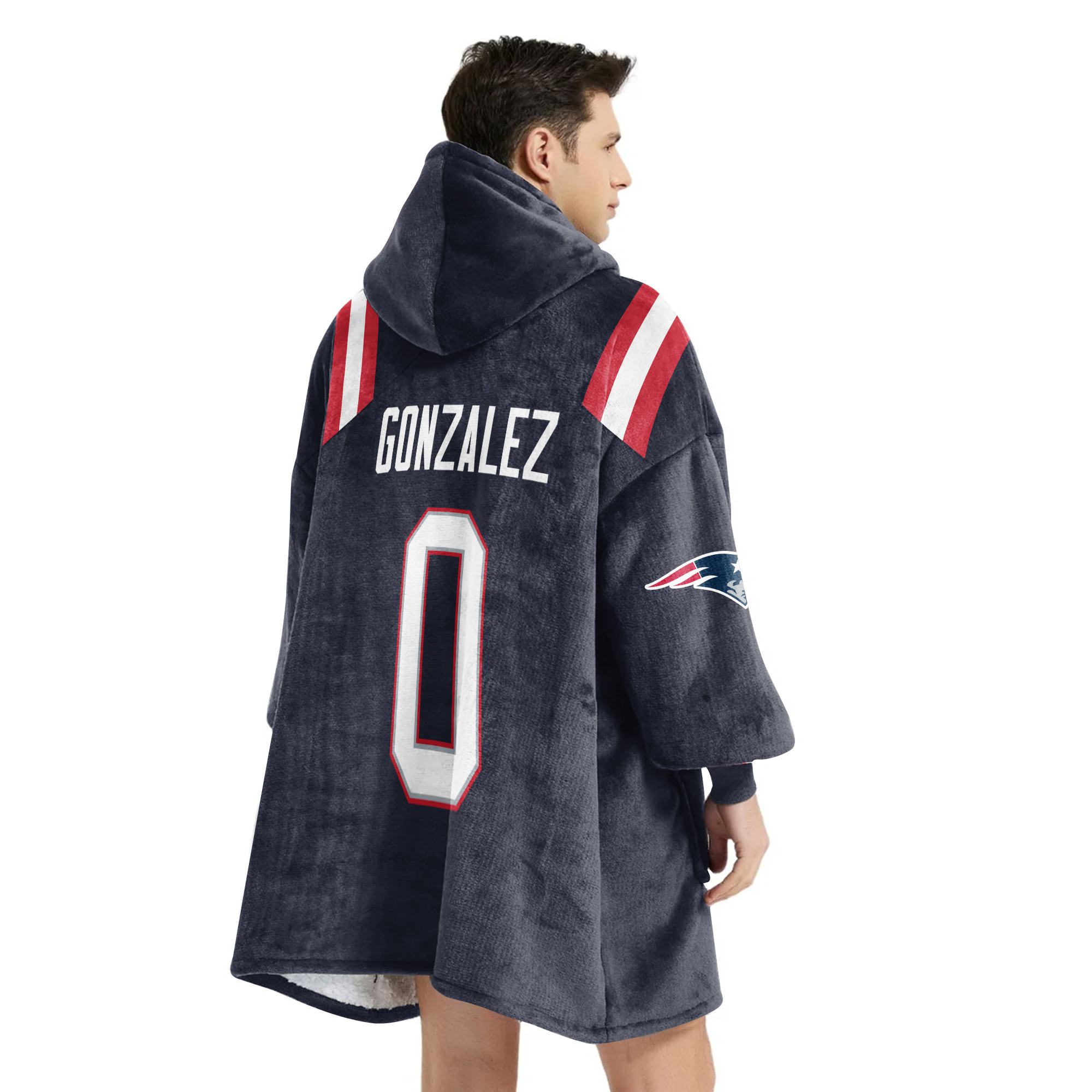 Adult CG 0 New England Football Unisex Blanket Hoodie