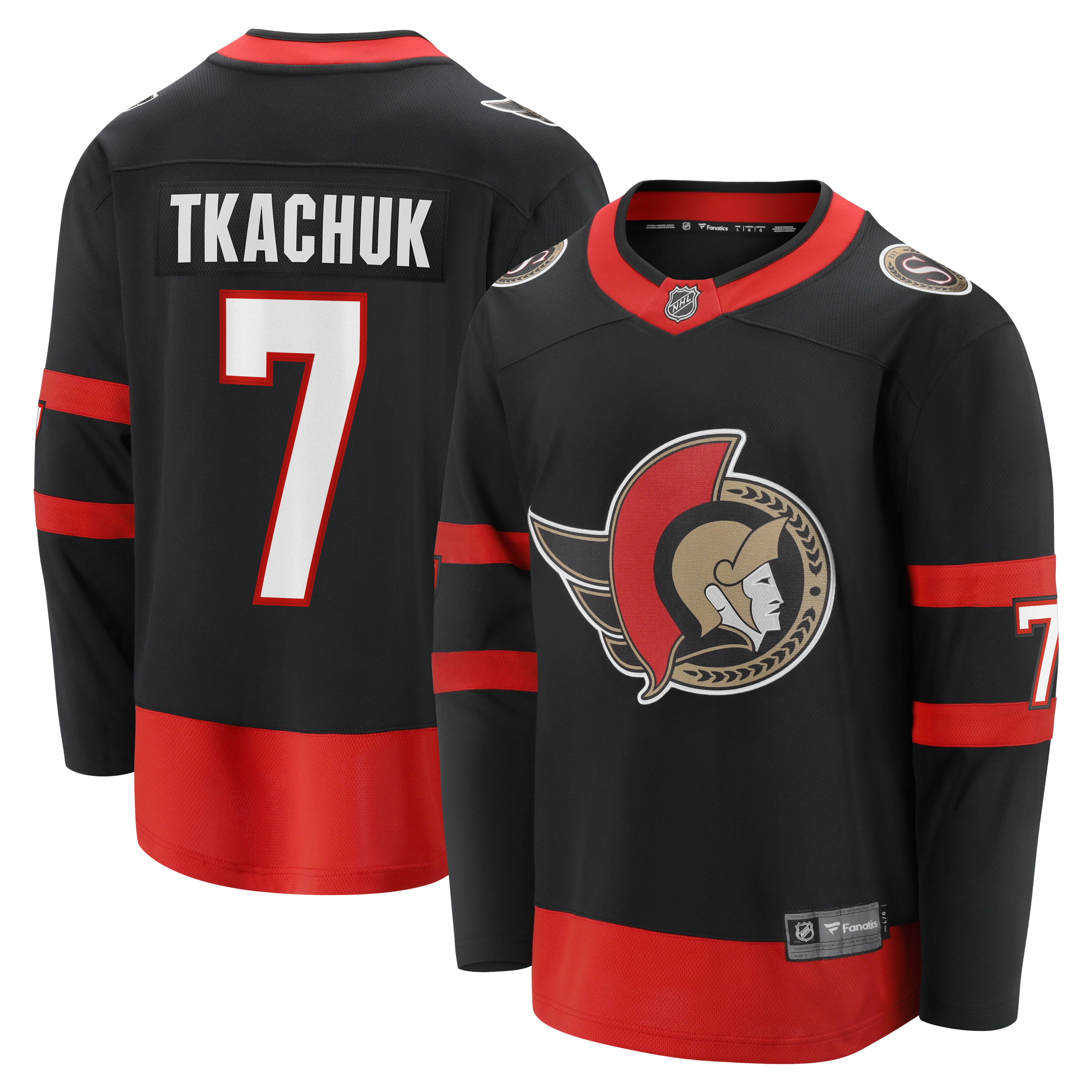 Brady Tkachuk Ottawa Senators Home Breakaway Jersey - Black